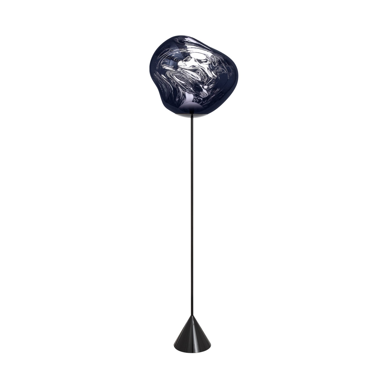 Tom Dixon LED floor lamp Melt Cone Slim, smoke grey, power supply unit