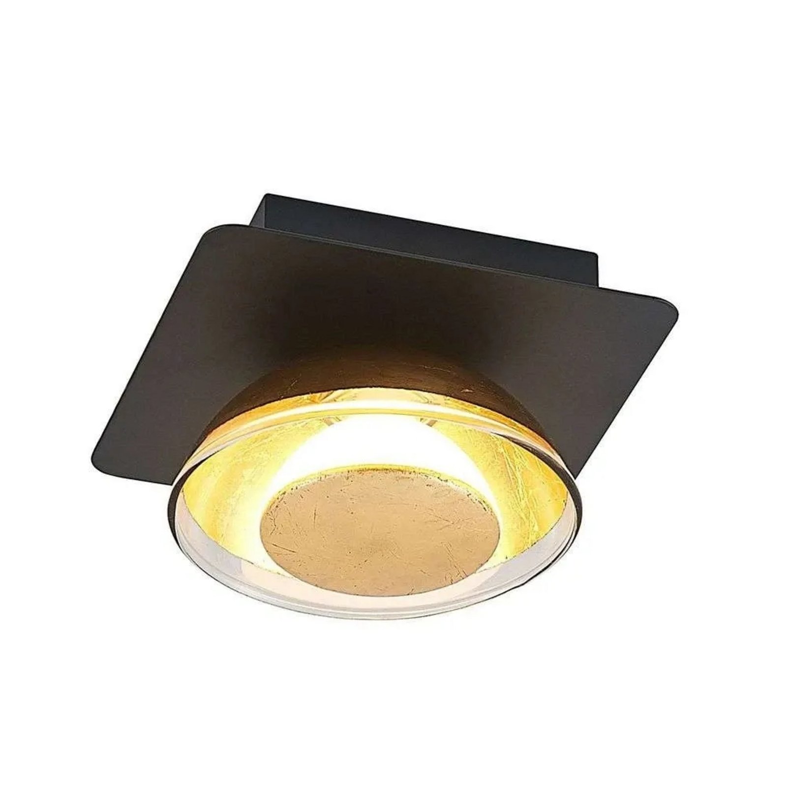 Erin Square Plafonieră Black/Gold - Lindby