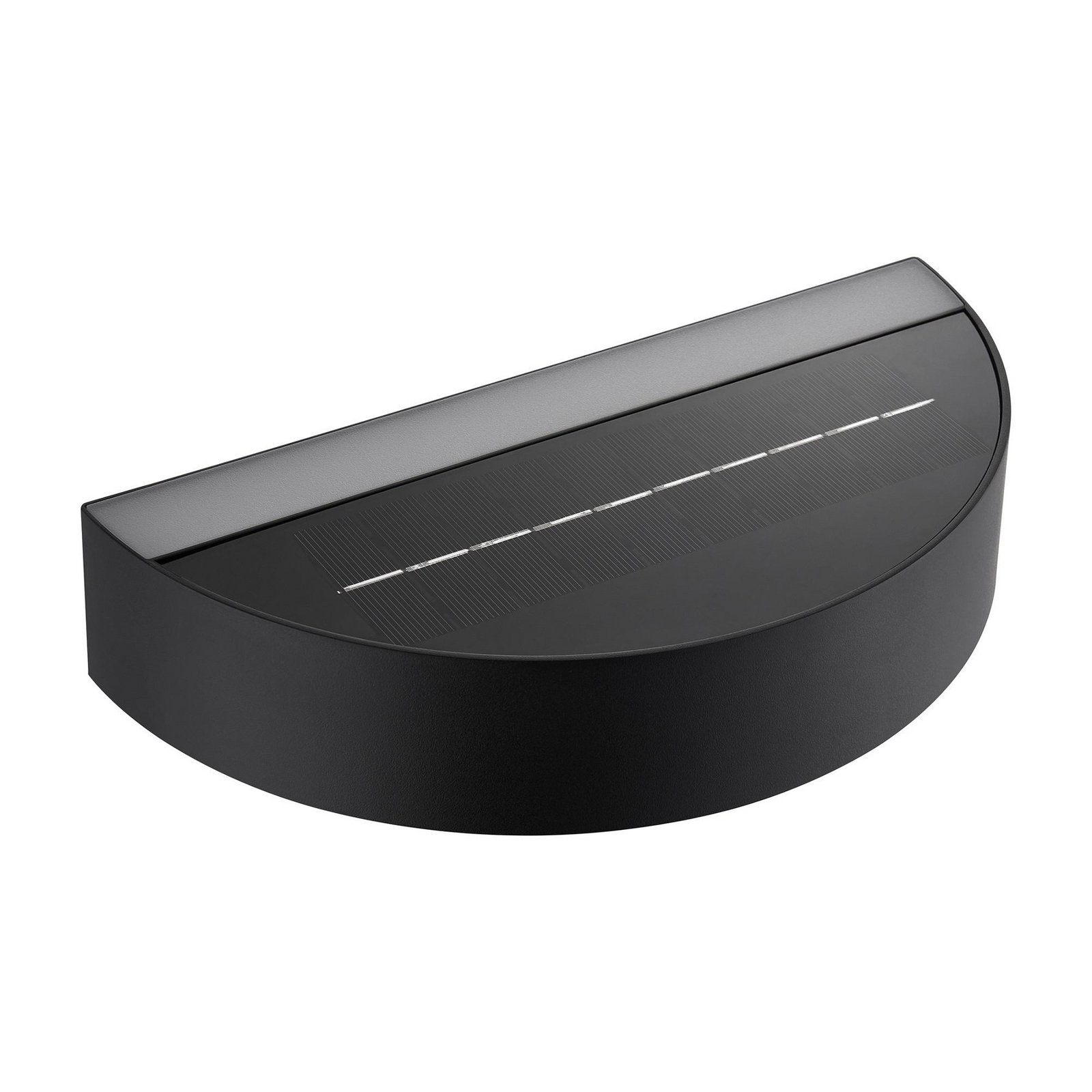 LED-Solar-Außenwandleuchte Monay Round, schwarz, IP44