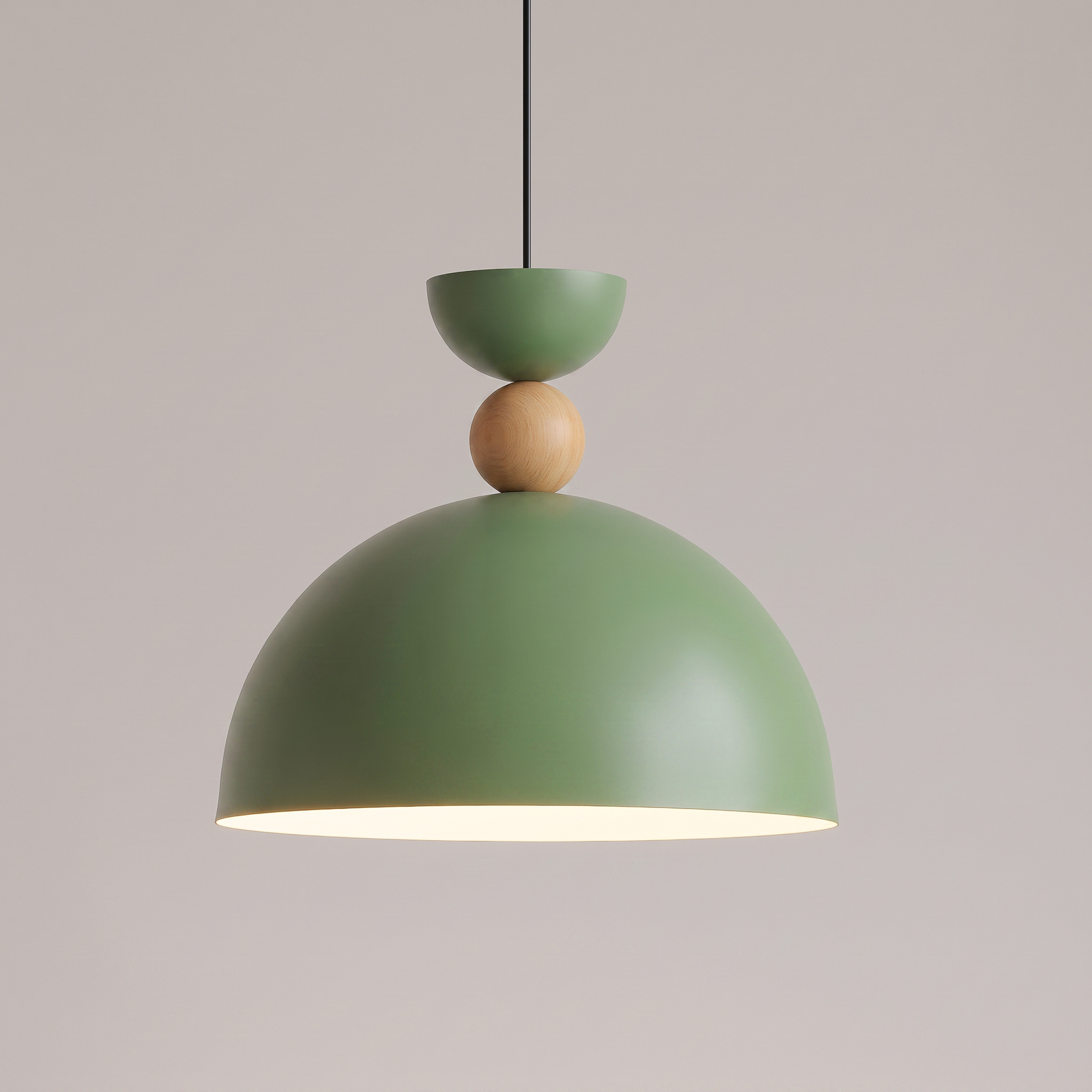 Hängeleuchte Kure, grün, Ø 30 cm, Metall, E27