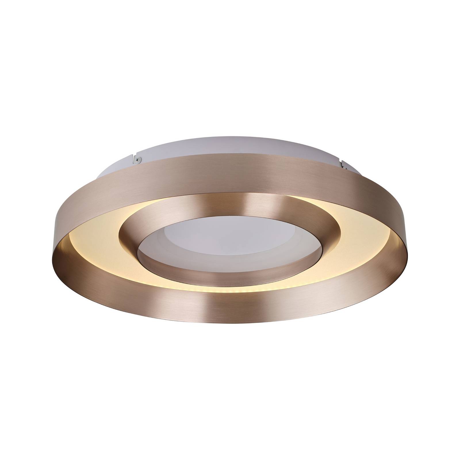 Lampa sufitowa LED Onix, Ø 40 cm, różowe złoto, metal