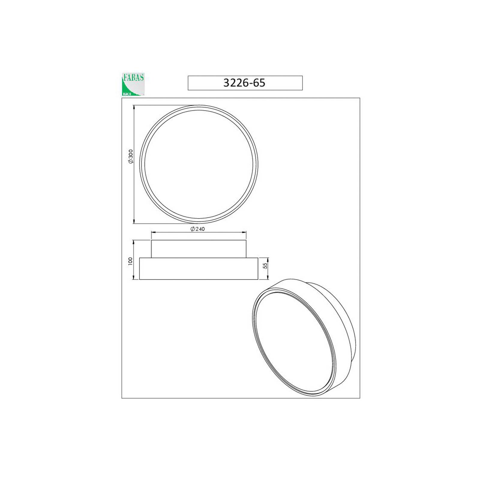 Hatton vegglampe Ø 30 cm sensor 2 x E27 hvit IP65