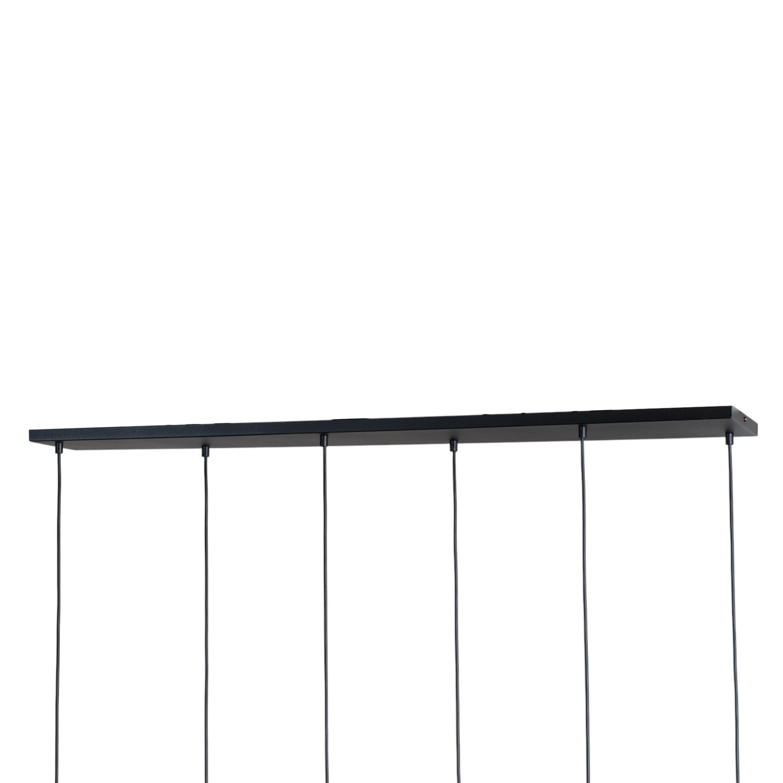 Verdi függőlámpa, 115 cm hosszú, fekete/füstszürke, 6 lámpás.