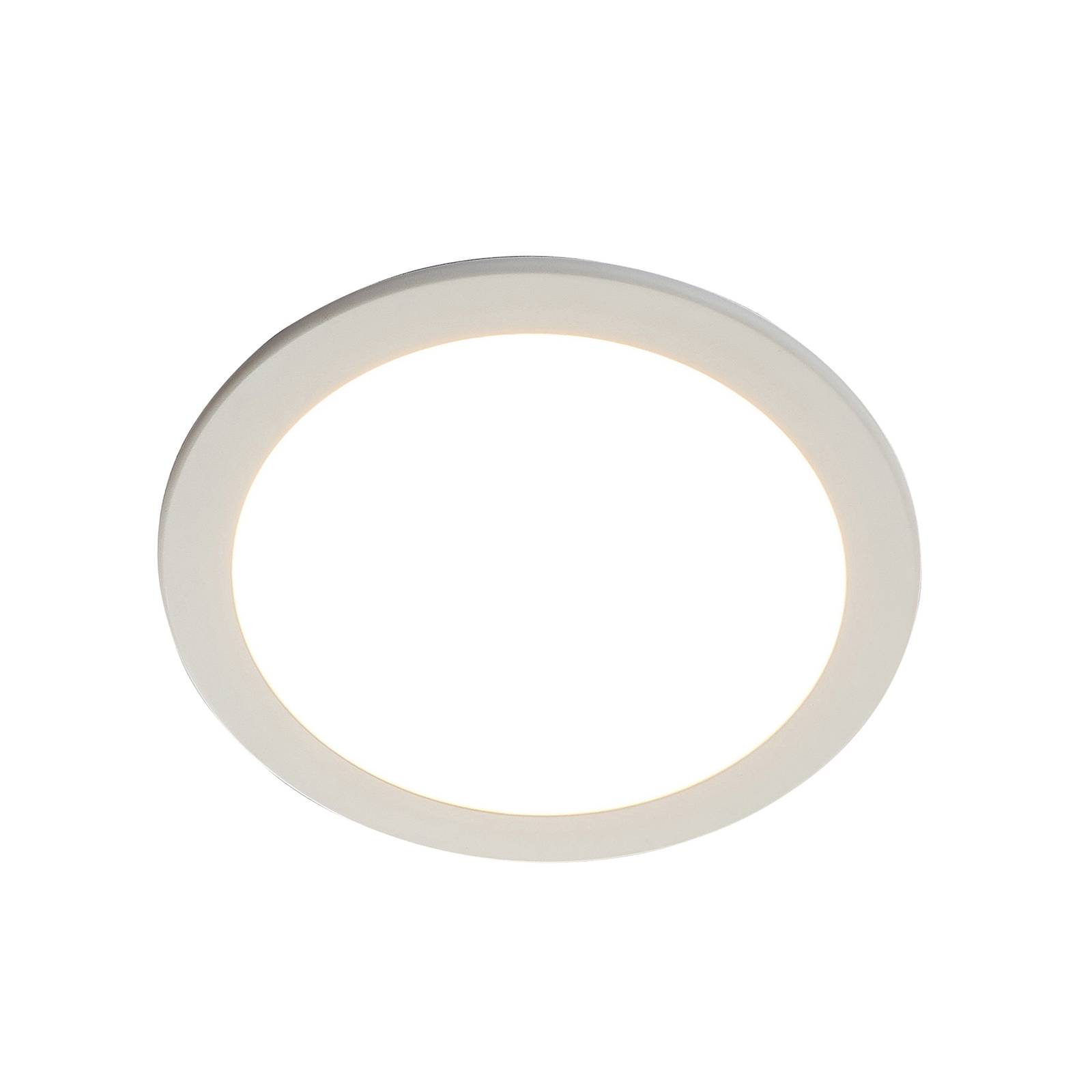 Arcchio Joki LED downlight white 3,000 K round 24 cm, for Bathroom, plastic, 18 W, H: 3.1 cm