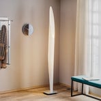 kdln Shakti floor lamp, silver, white satin, height 200 cm