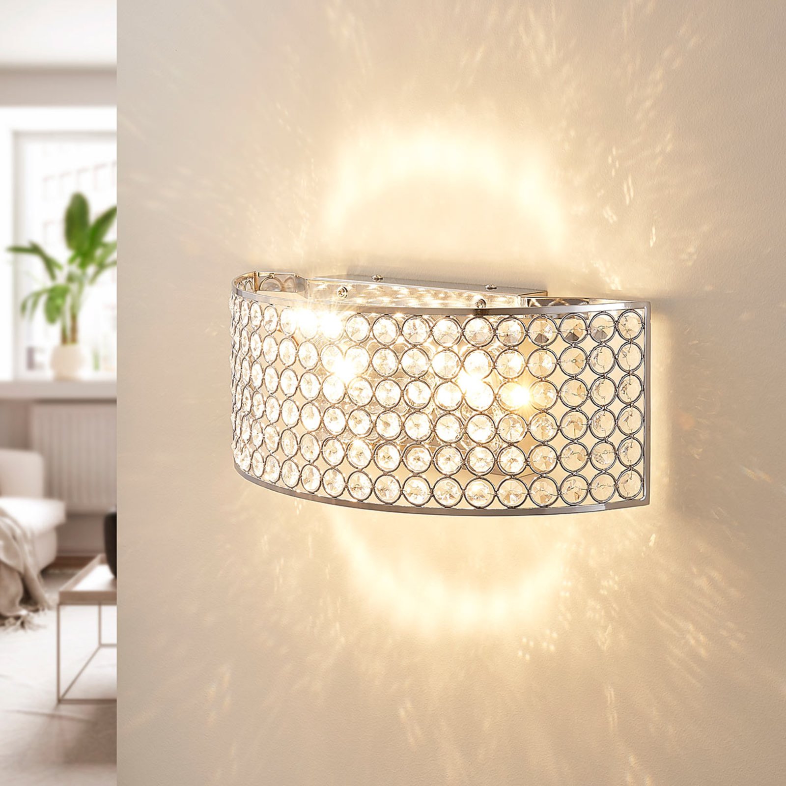 Alizee Aplique de Pared Chrome/Clear - Lucande