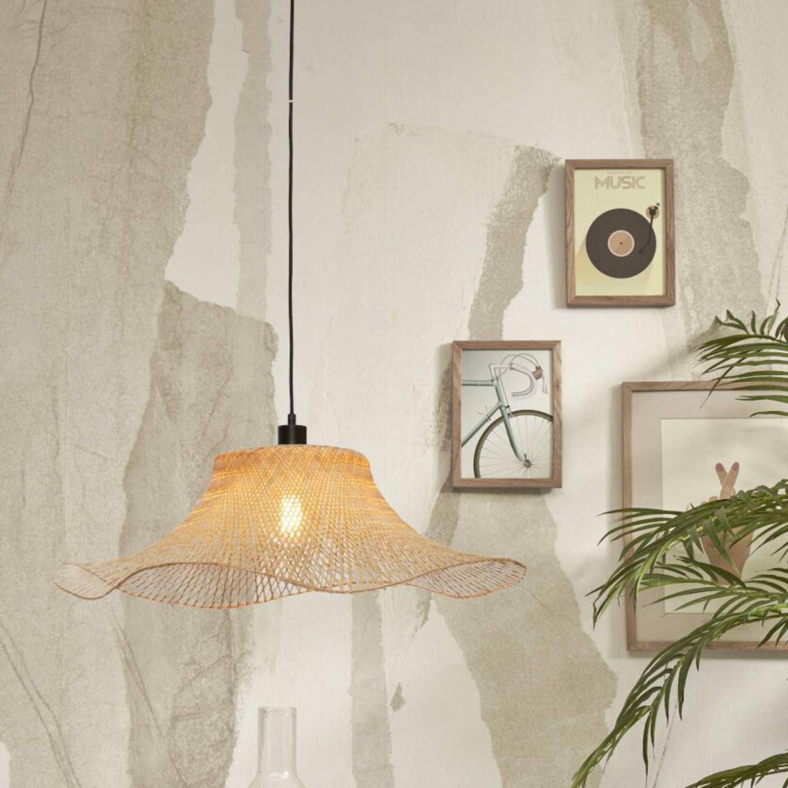 GOOD & MOJO Ibiza lámpara colgante Ø 65 cm Natur