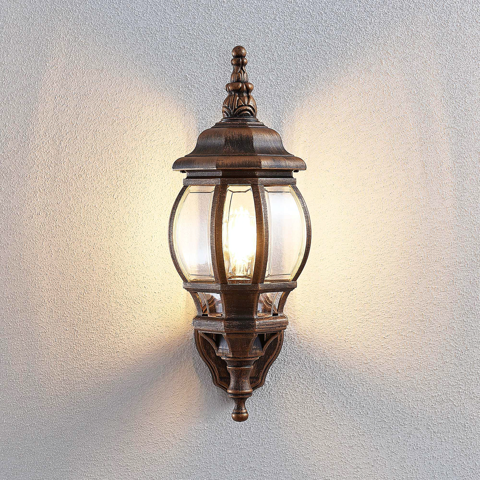 Wegelampe Nadesha Gold Antik Orientalisch Pollerleuchte Lampenwelt E27 IK06 