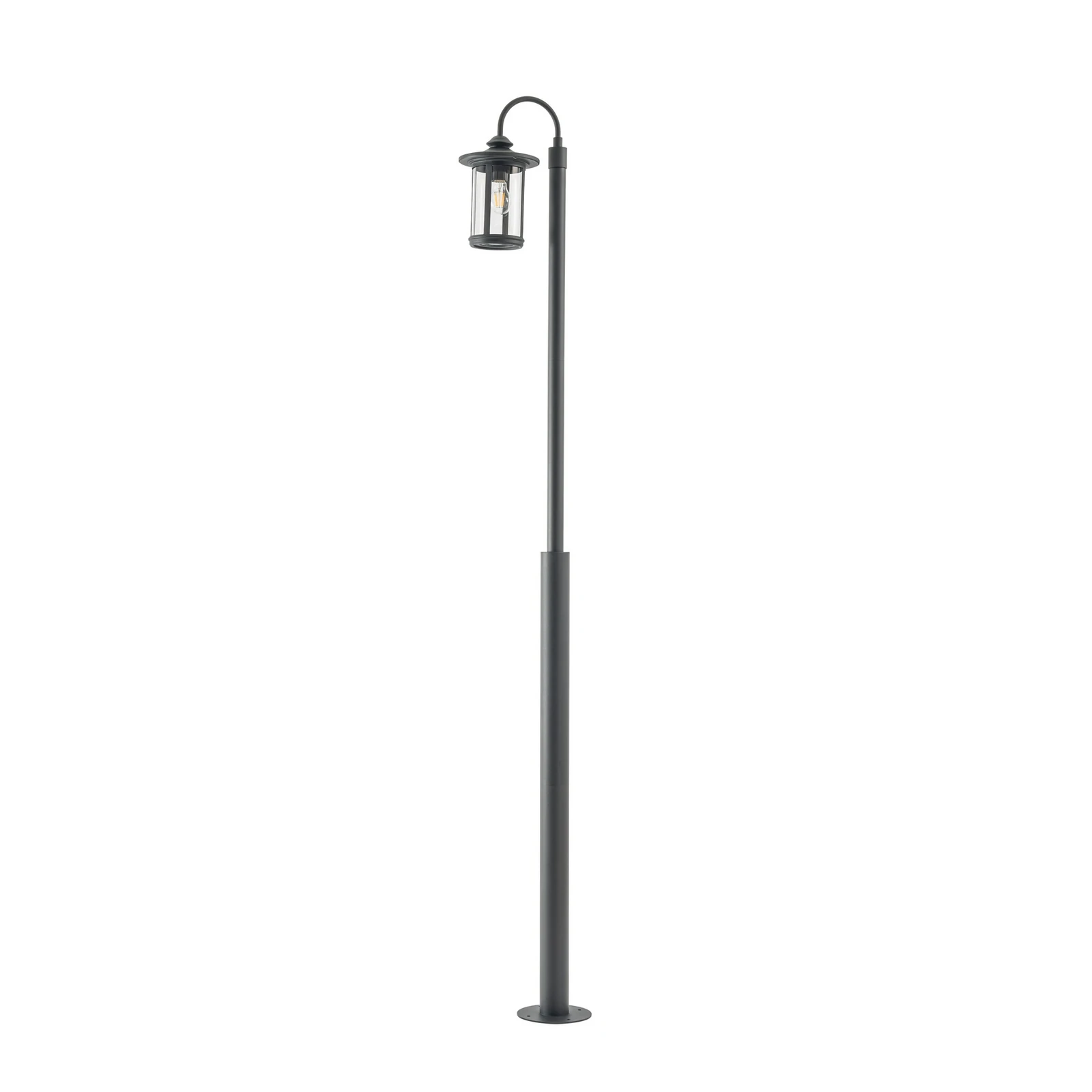 Luminaire d'extérieur Lindby Zayn, noir, à 1 lampe, hauteur 220 cm, IP65