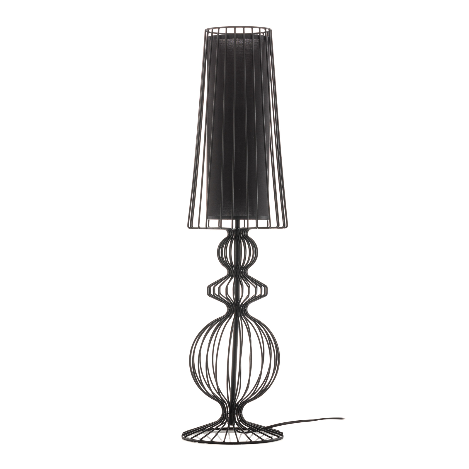 Tafellamp Aveiro L van metaal hoogte 78cm zwart