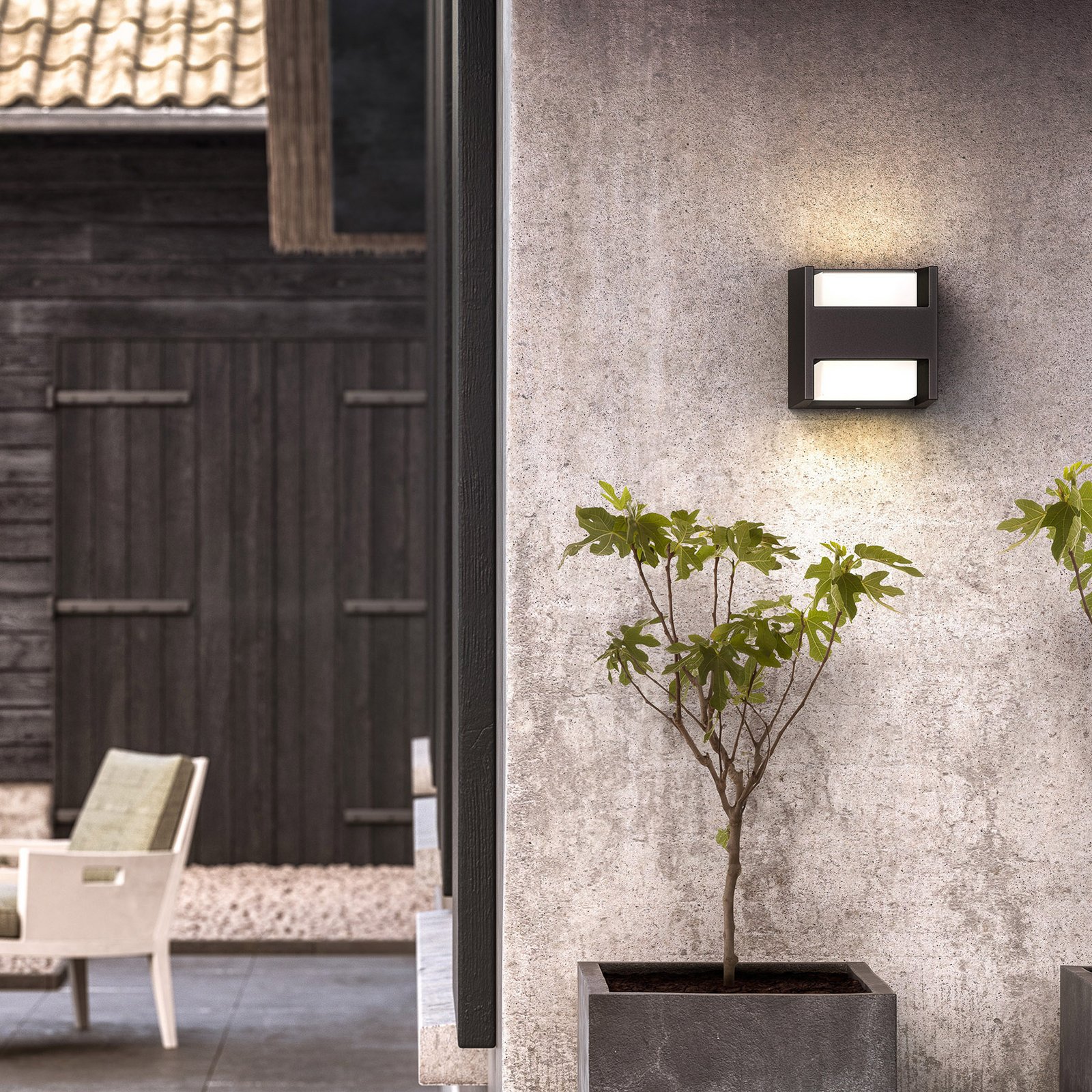 Philips LED лампа за външна стена Arbour UE комплект от 2 бр. 2-крил 2700 K