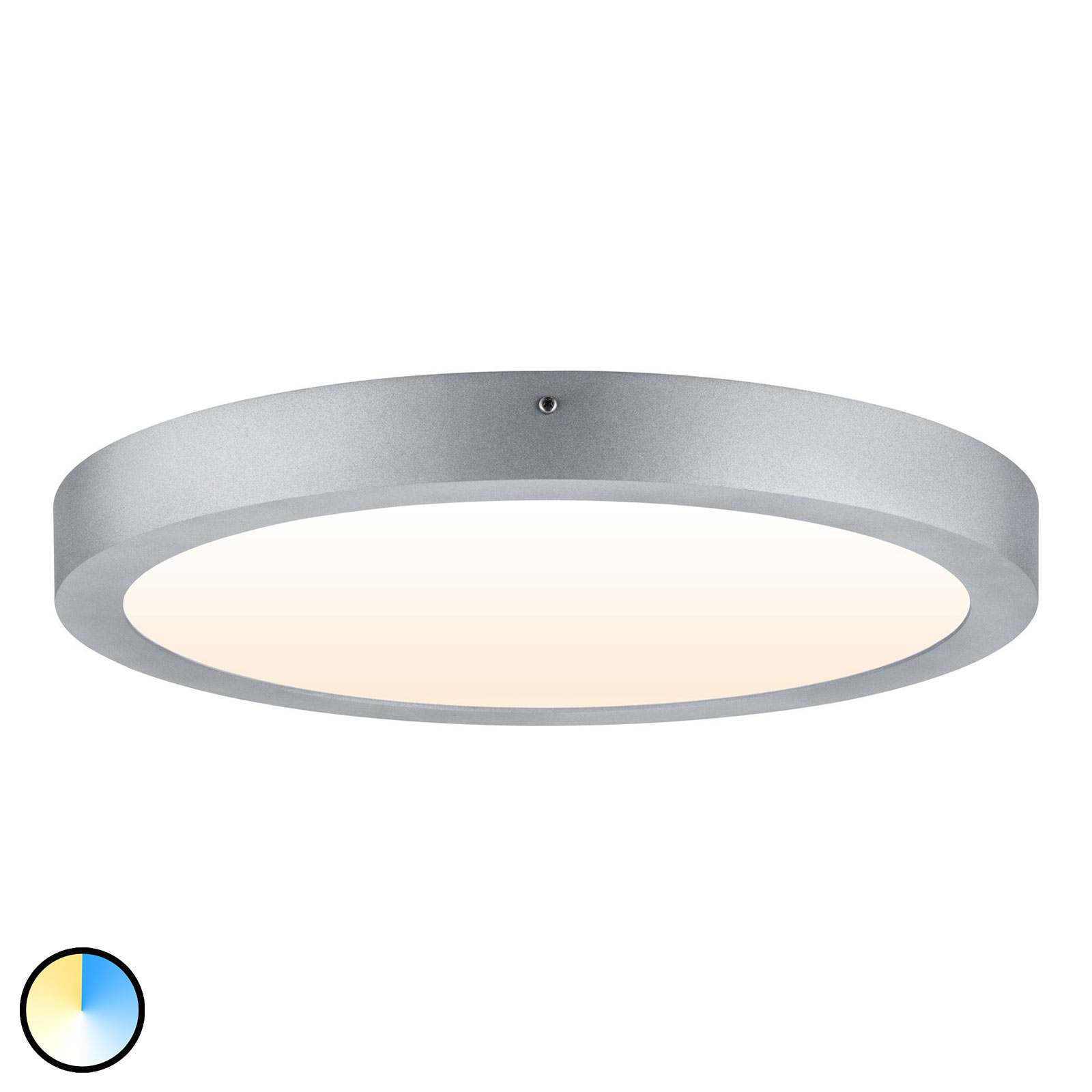 Paulmann Carpo LED ceiling lamp round chrome 40 cm, for Living / Dining Room, metal, plastic, 21 W, energy efficiency: A+, H: 3.8 cm