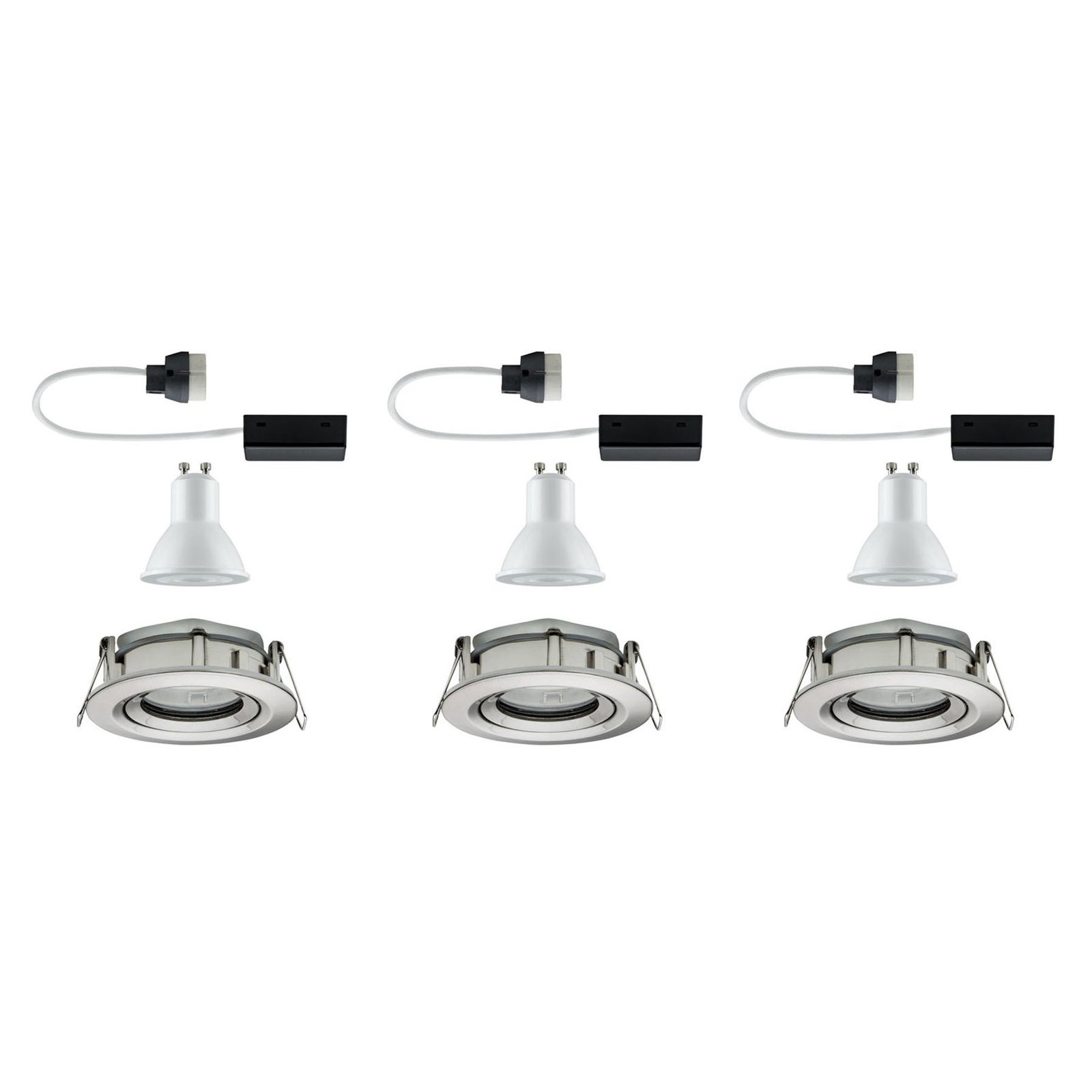 Nova LED recessed spotlight, dimmable, IP65, iron - Paulmann