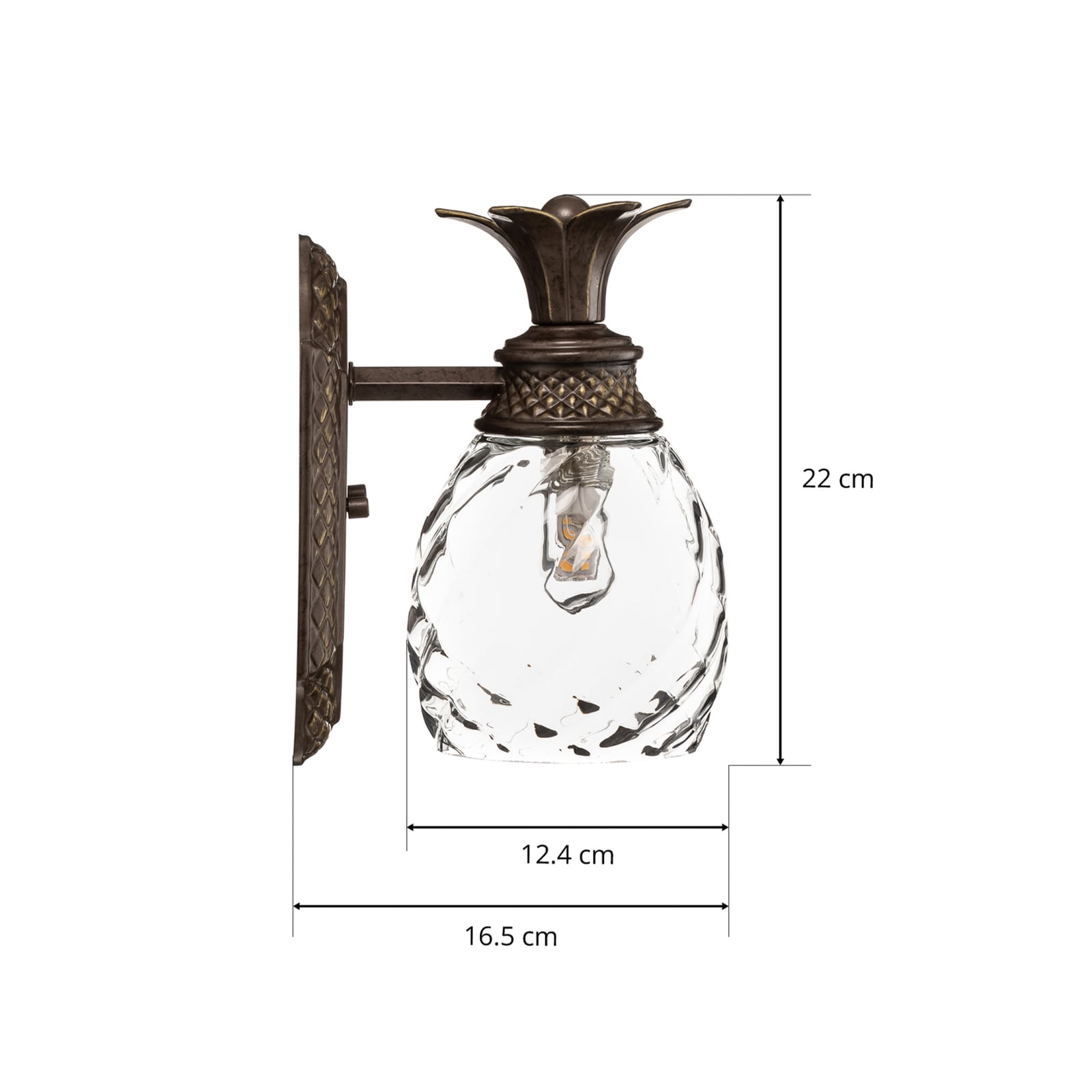 Plantation LED-væglampe, bronze, 22 cm, IP44 – Elstead Plantation LED-væglampe, bronze, 22 cm, IP44 – Elstead