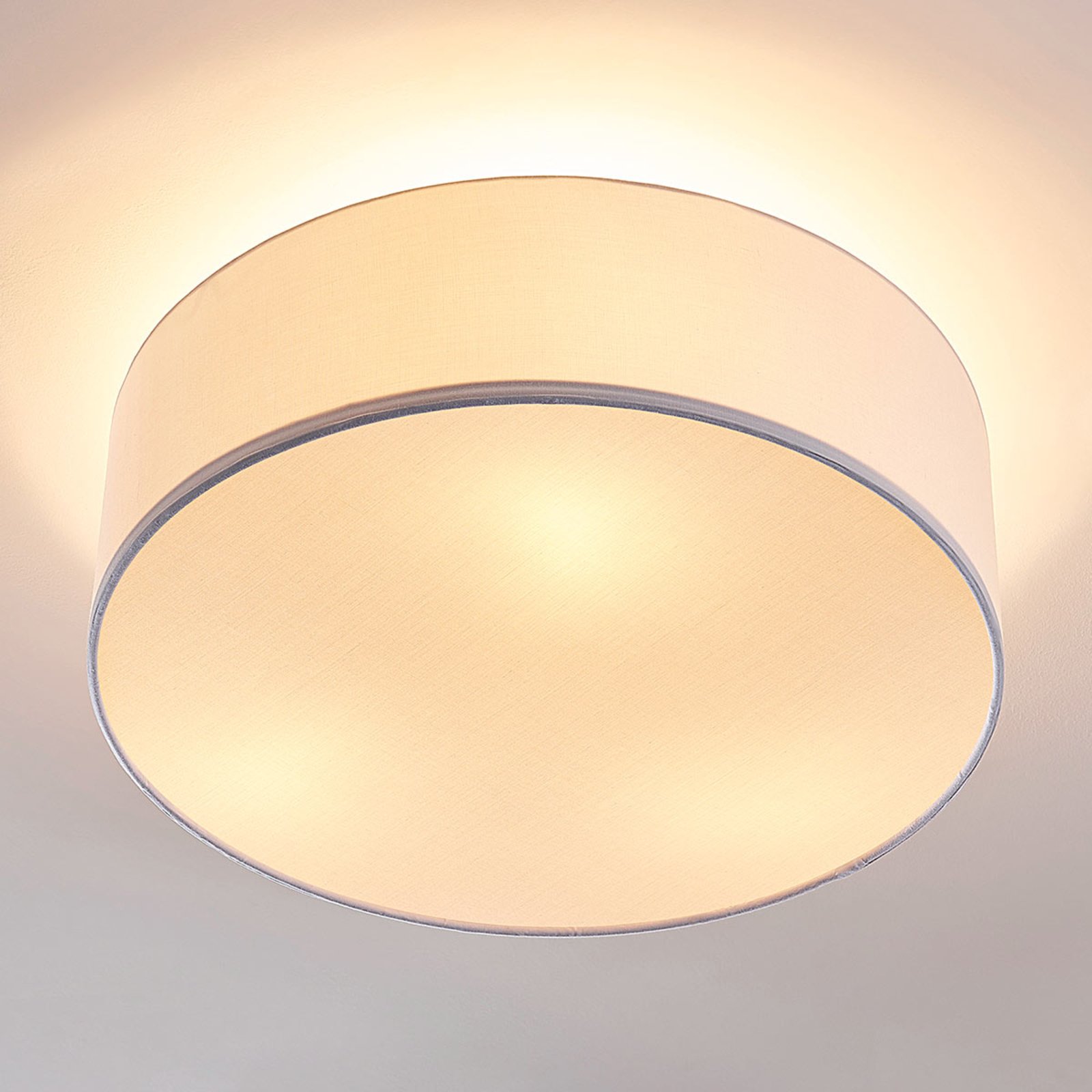 Sebatin Candeeiro de Tecto Ø40 White/Nickel - Lindby