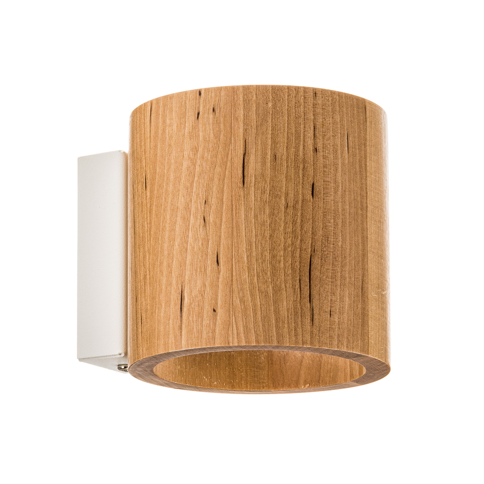 Ara wall light as a wooden cylinder
