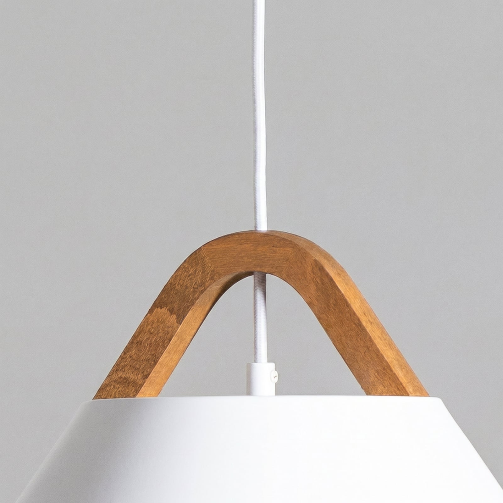 Hanglamp Funda, wit, Ø 30 cm, 1-lamp, metaal/glas Hanglamp Funda, wit, Ø 30 cm, 1-lamp, metaal/glas