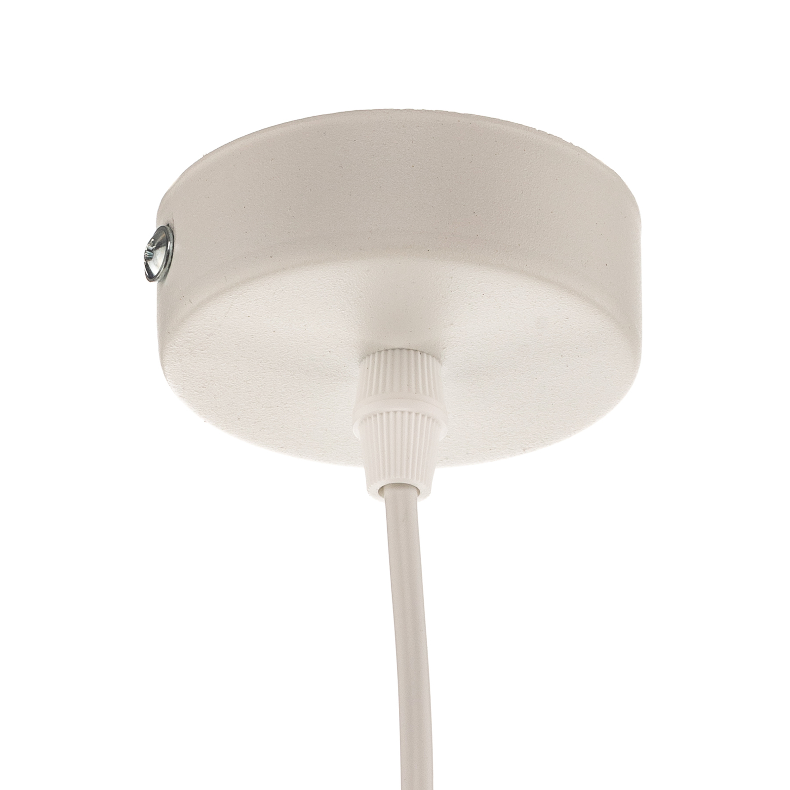 Lámpara colgante Boho, blanco/ratán Ø 20 cm