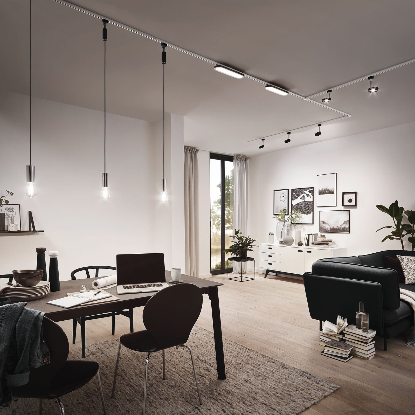 URail rail, wit, lengte 100 cm, aluminium - Paulmann