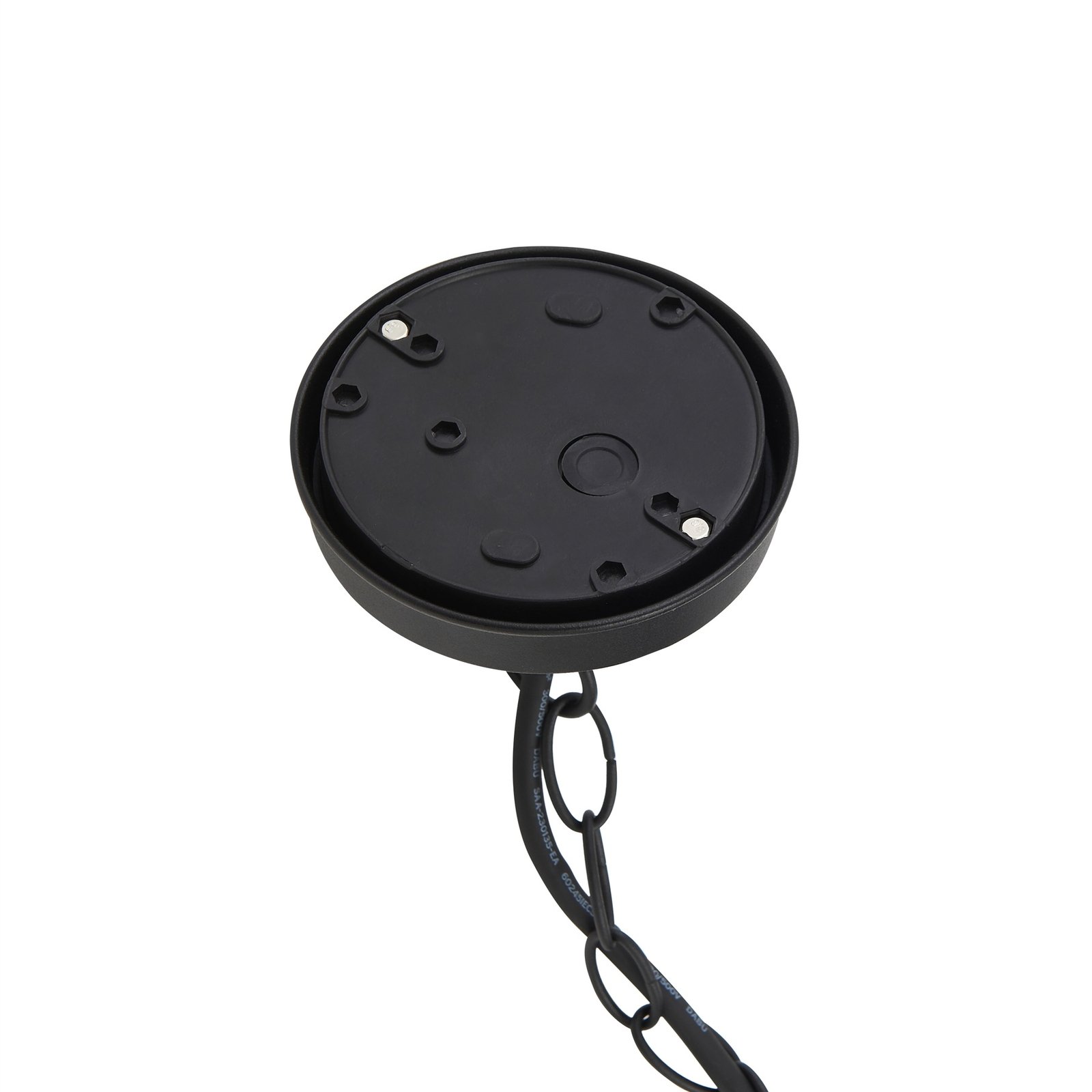 Lindby suspension d'extérieur Luciane, noir, aluminium, Ø 31,8 cm