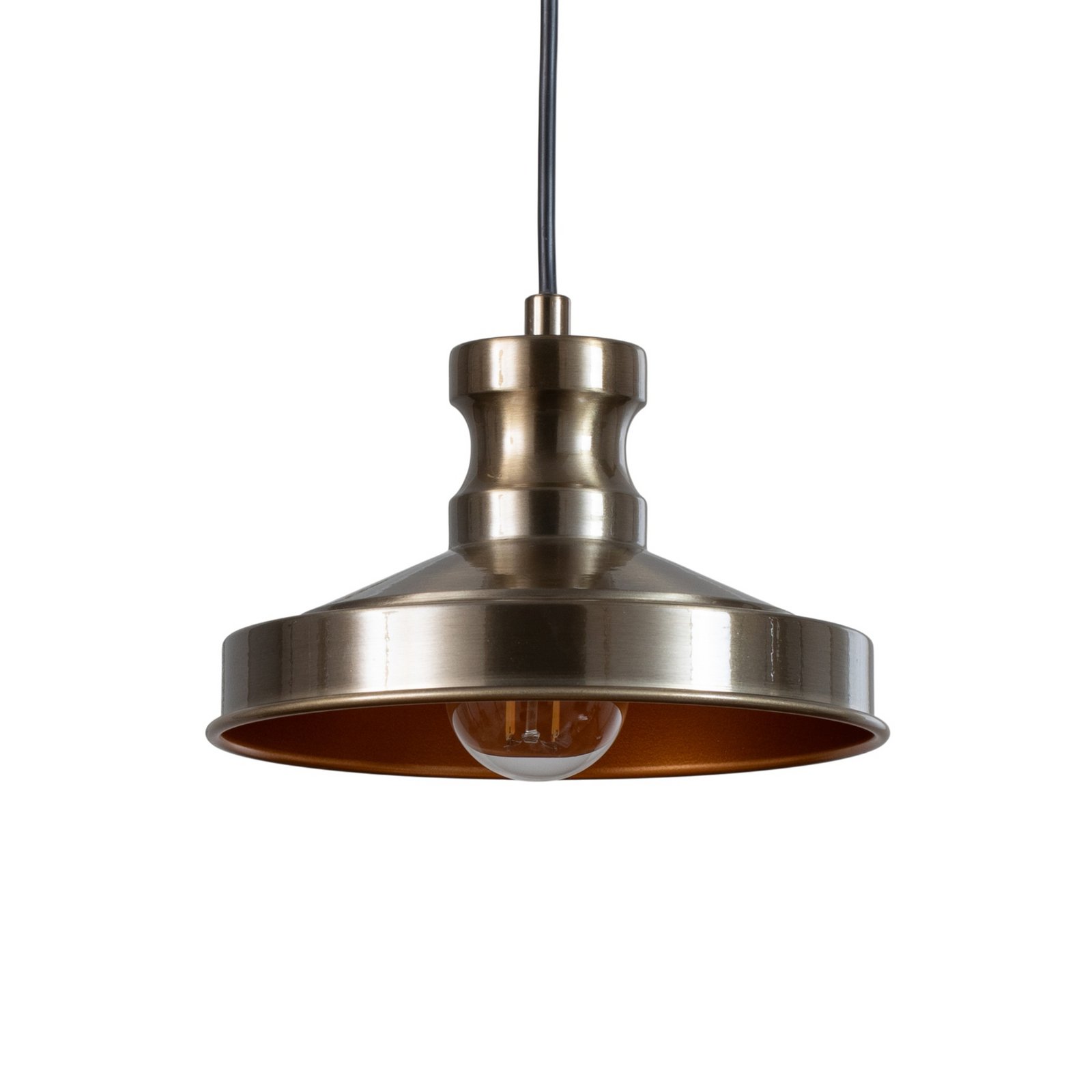 Hengelampe Berceste 9263, 3 lyskilder, gammel messingfarge, E27