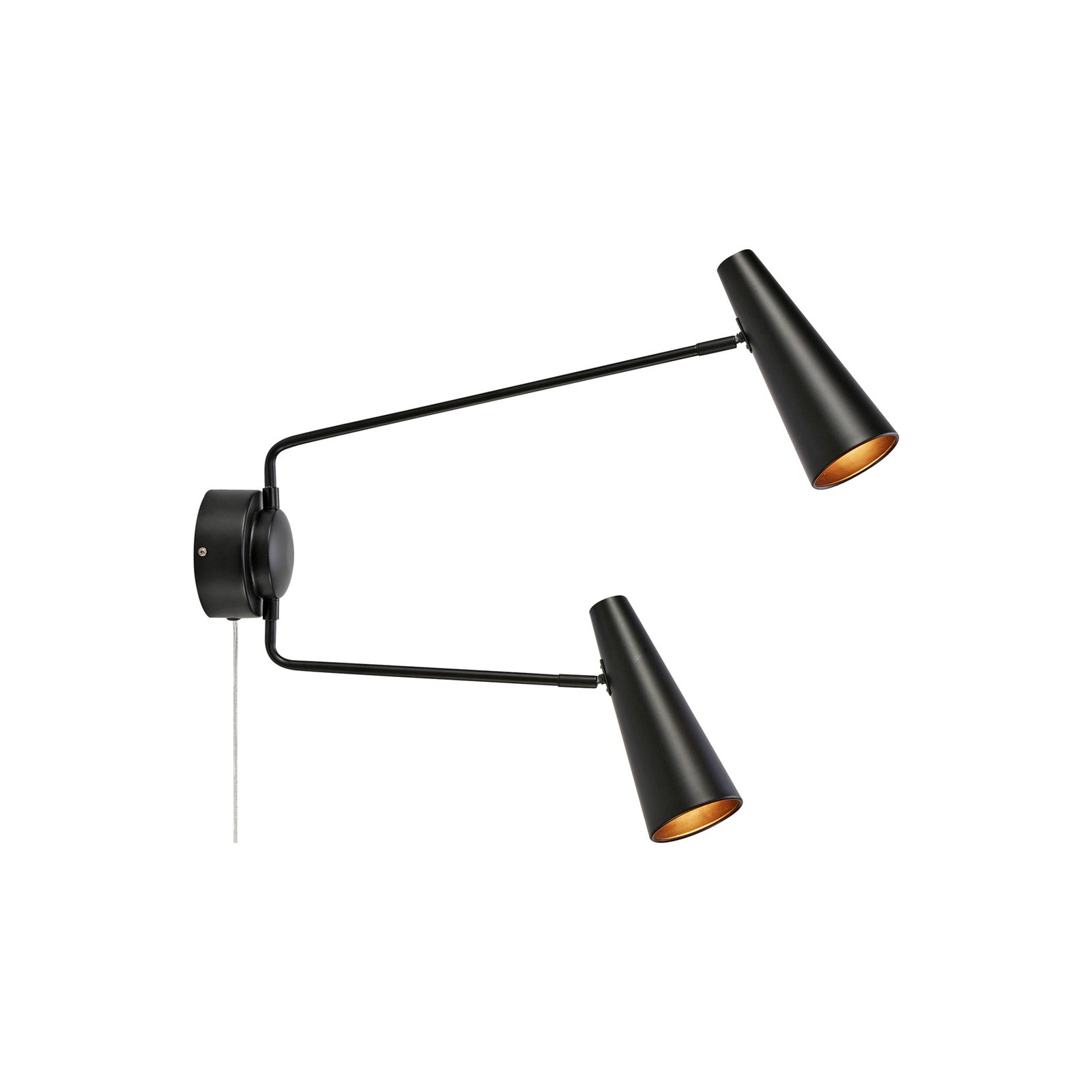Peak 2 Vägglampa Black - Markslöjd