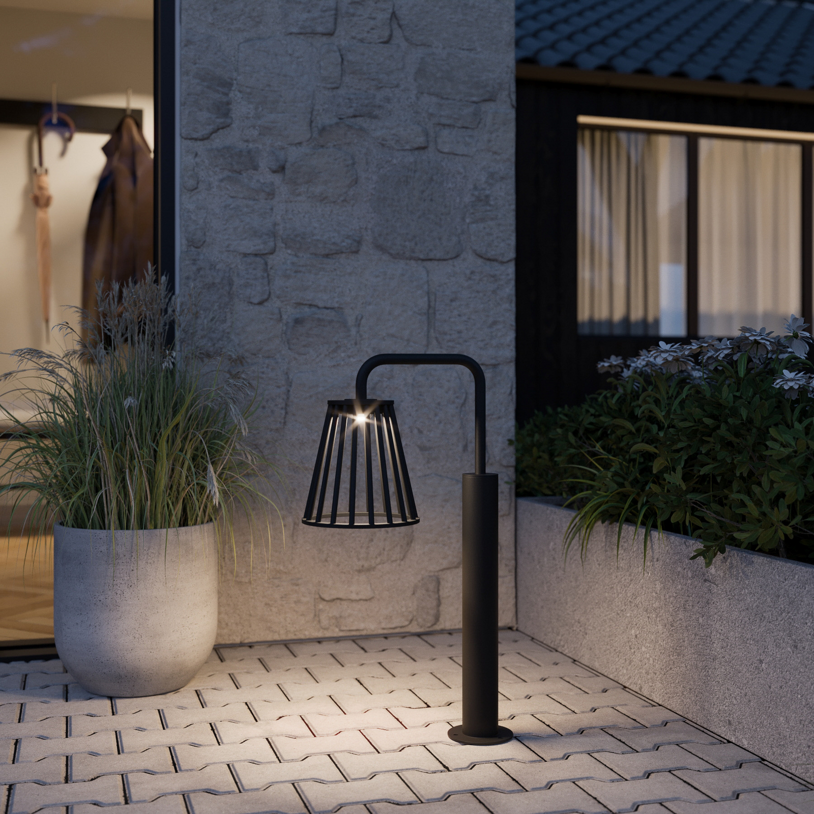 UDGÅET - Miray LED Vrtna lampa H60 tamno Siva - Lucande