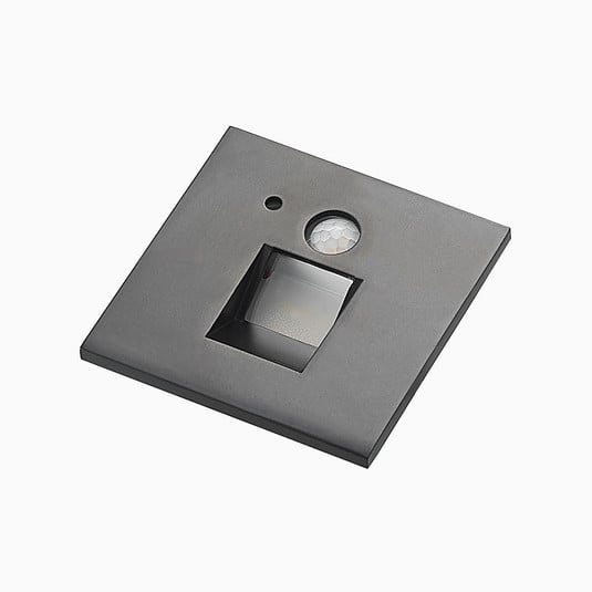 Neru Square LED Candeeiro de Parede Embutido com Sensor Black - Arcchio