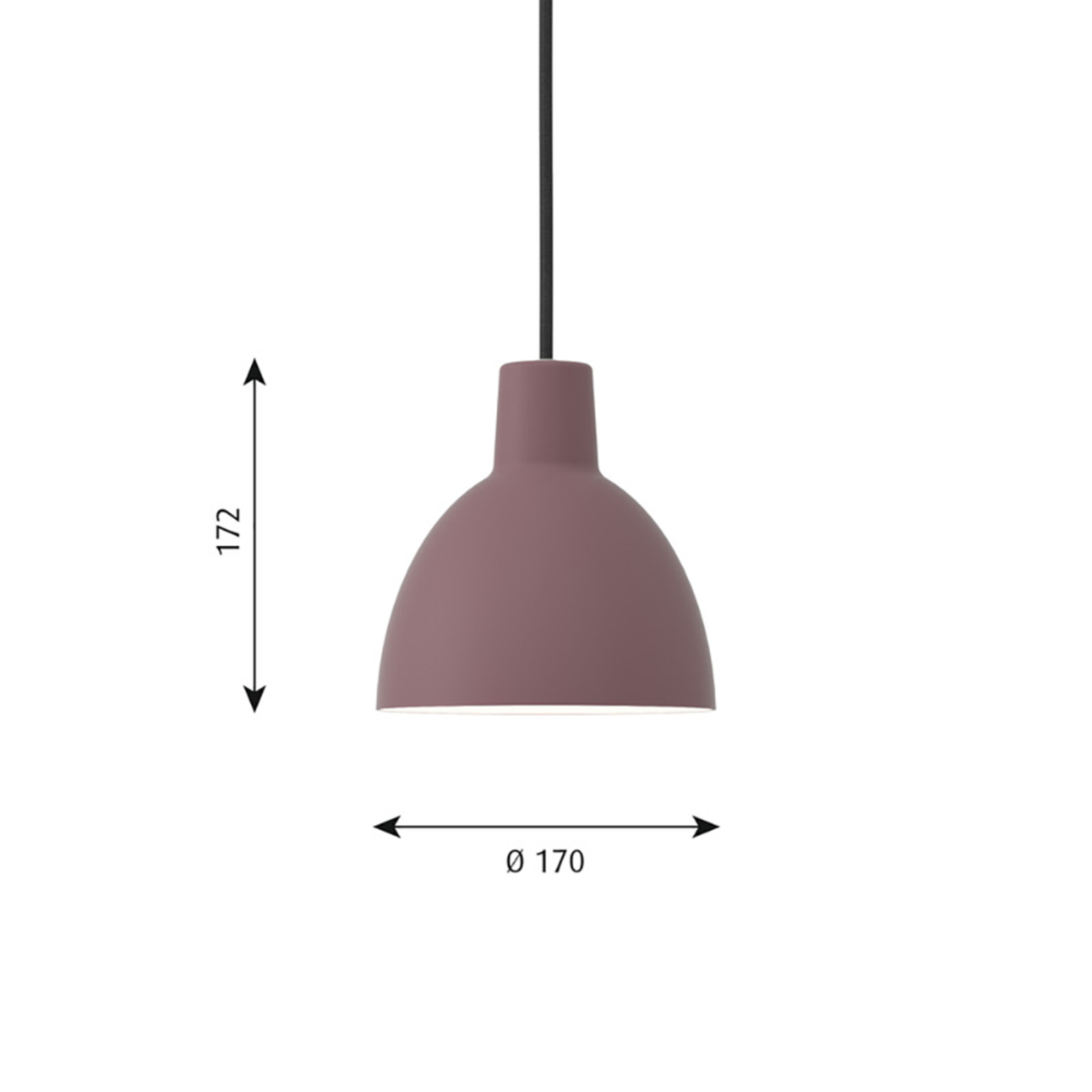 Toldbod 170 Candeeiro Suspenso Dark Rose - Louis Poulsen