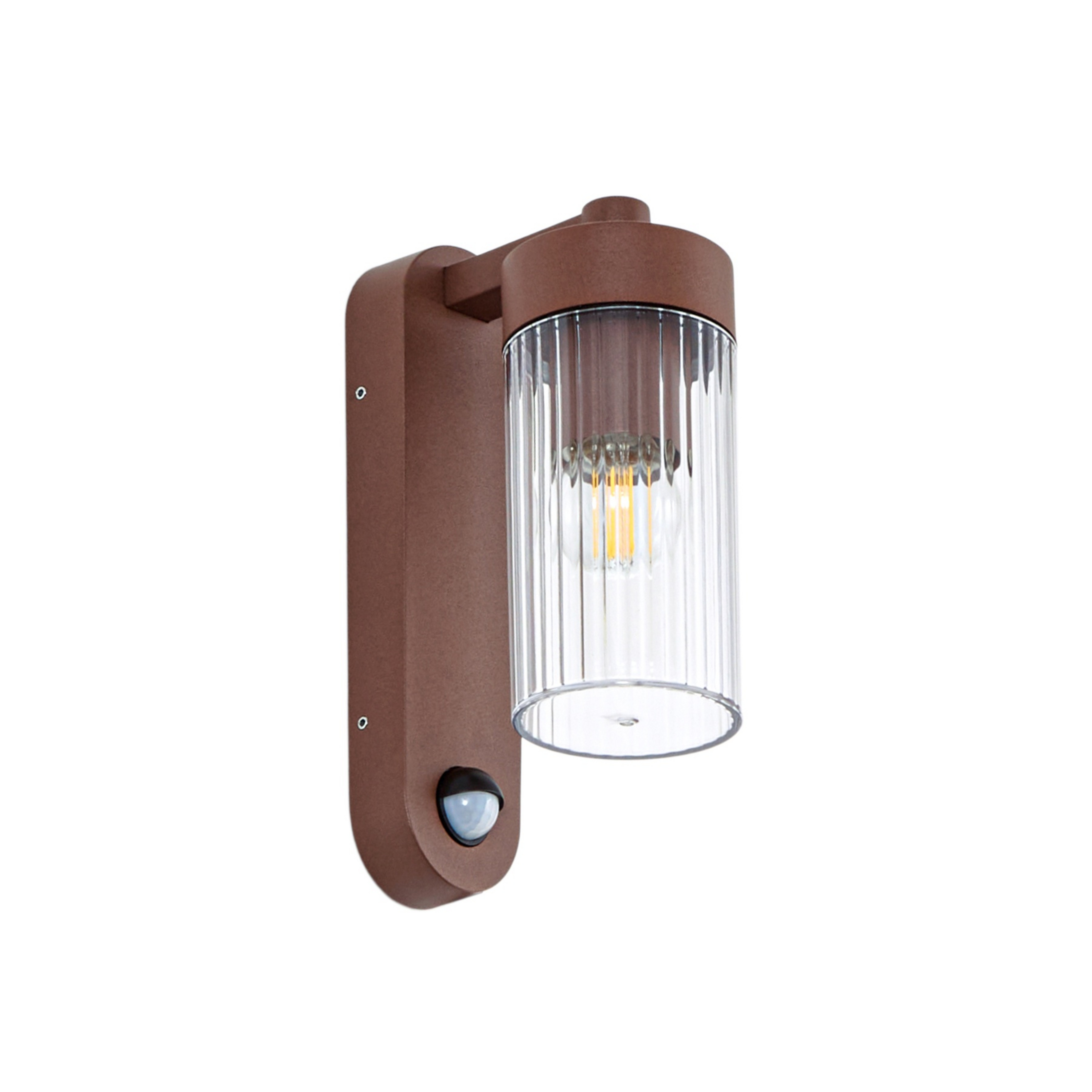 Kaliro udendørs væglampe, 24 cm, rust, sensor, IP54 - Lindby