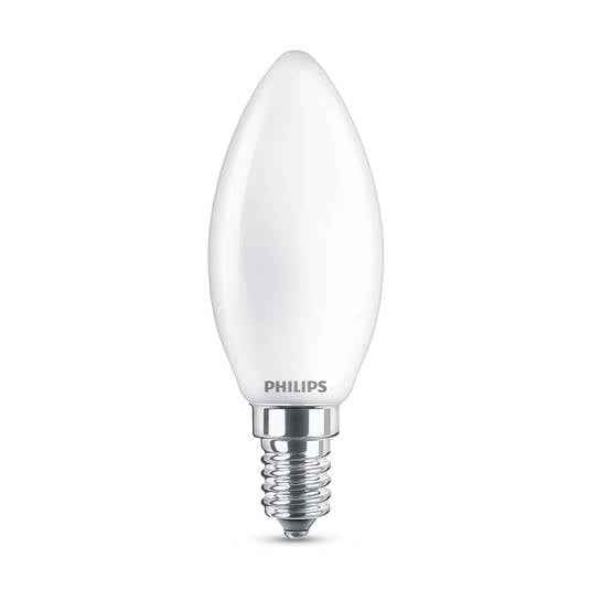 Philips Classic LED bulb E14 B35 6.5W 2,700K matt