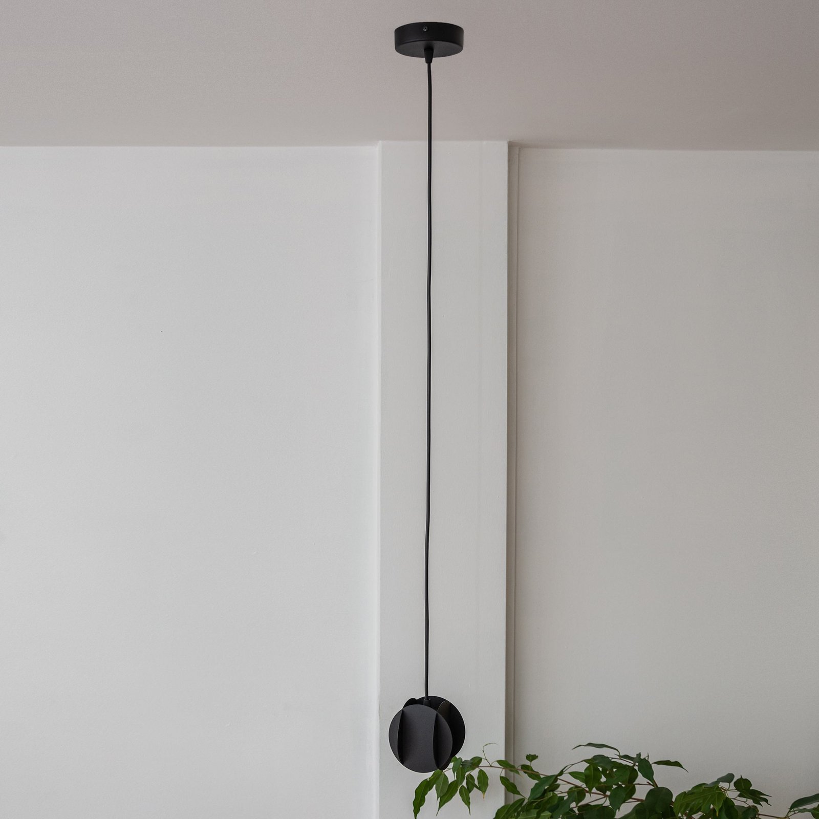 GAMBIT függesztéklámpa, fekete, Ø 10 cm, fém, GU10 LED