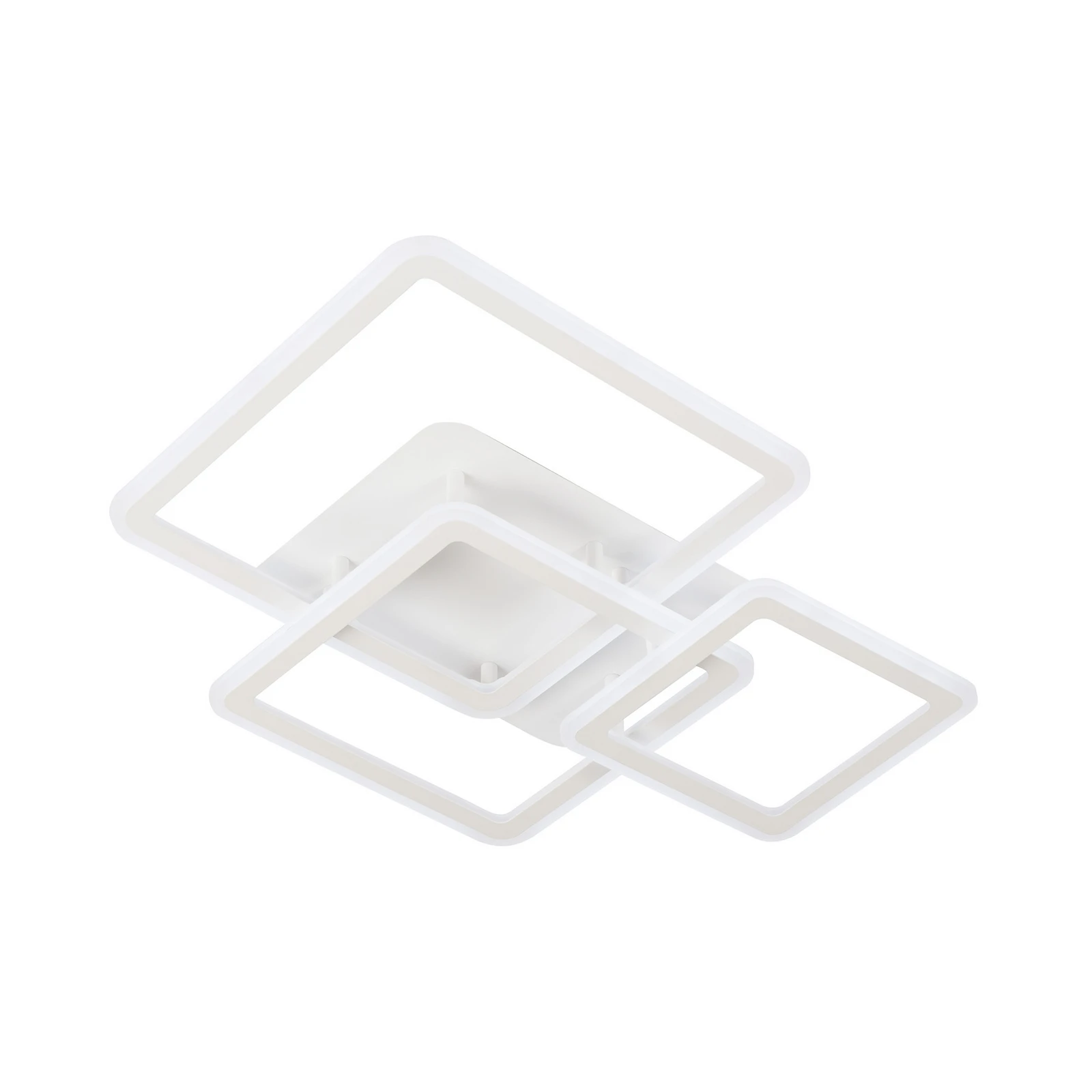 LED plafondlamp Gelder, zandwit, lengte 65 cm, metaal, RGBW, CCT