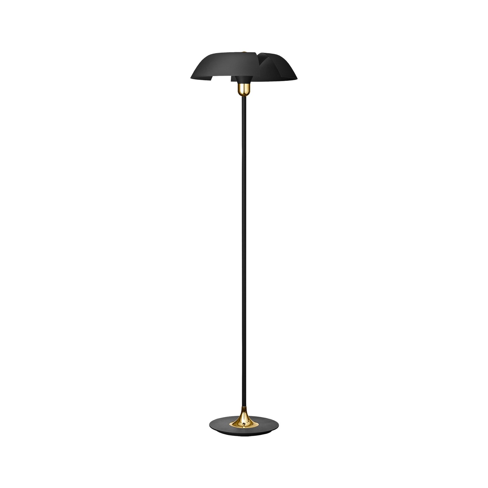 AYTM Cycnus floor lamp, black, iron, height 160 cm, E27