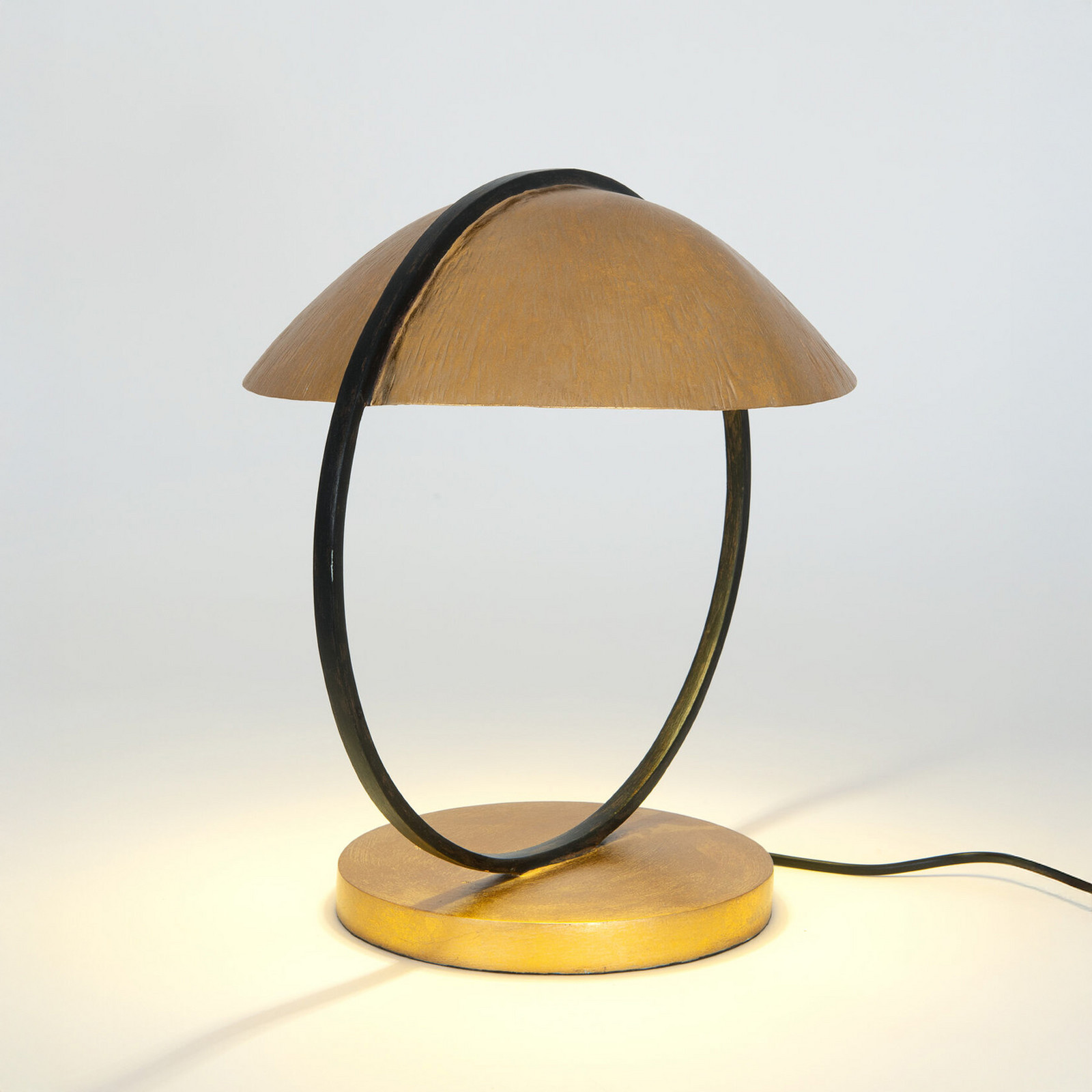 Holländer Lampa de masă MEZZADORA auriu/negru înălțime 35 cm metal 2 x G9 - Camera de zi / sufragerie - Modern - maro-negru-auriu