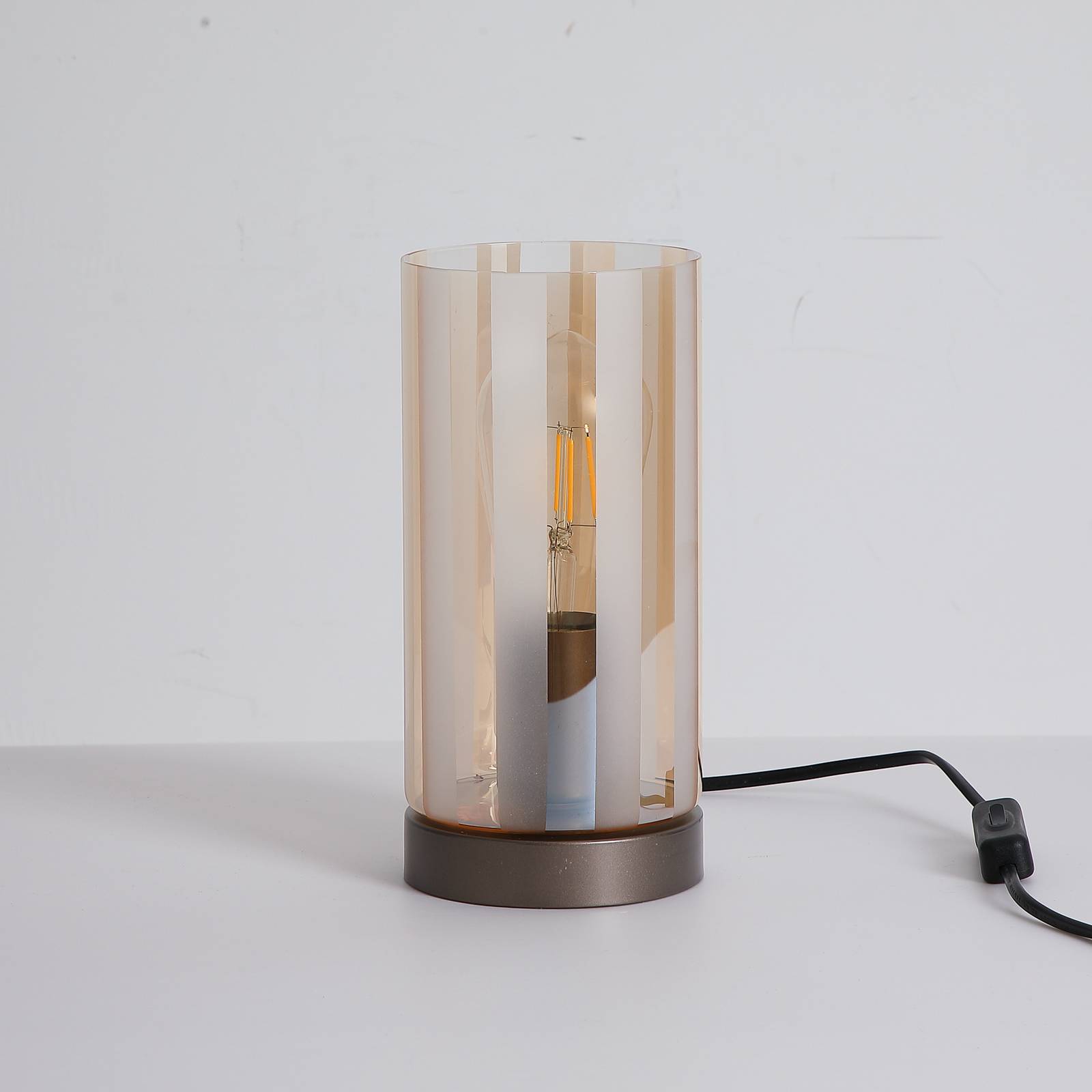 Searchlight Tafellamp Kent, brons, glas, E27