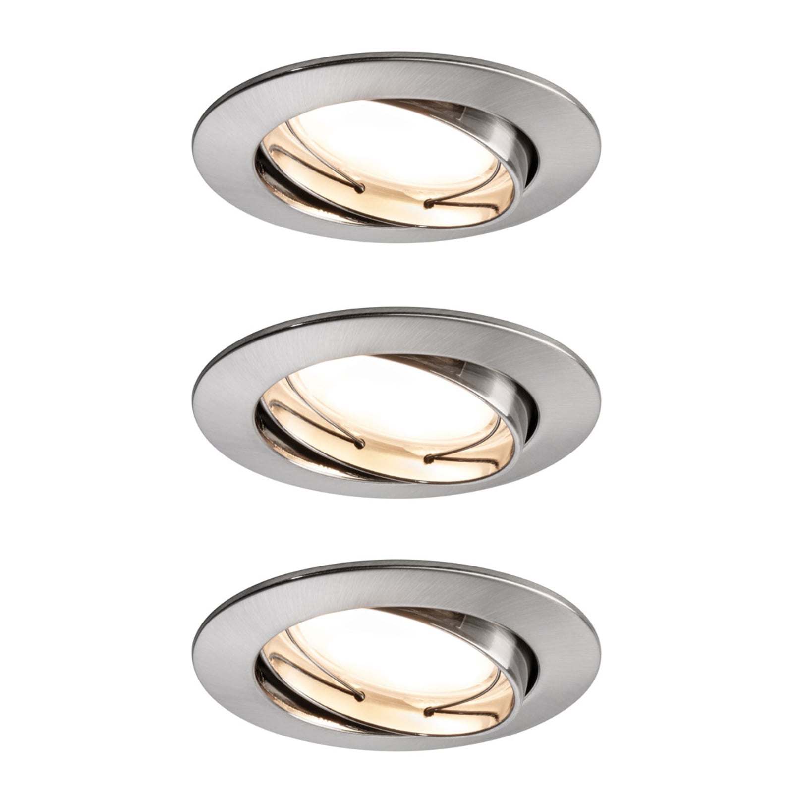 Paulmann Coin LED spot 3 x 7 W dim/pivotable iron, for Living / Dining Room, aluminium, zinc, 7 W, energy efficiency: A