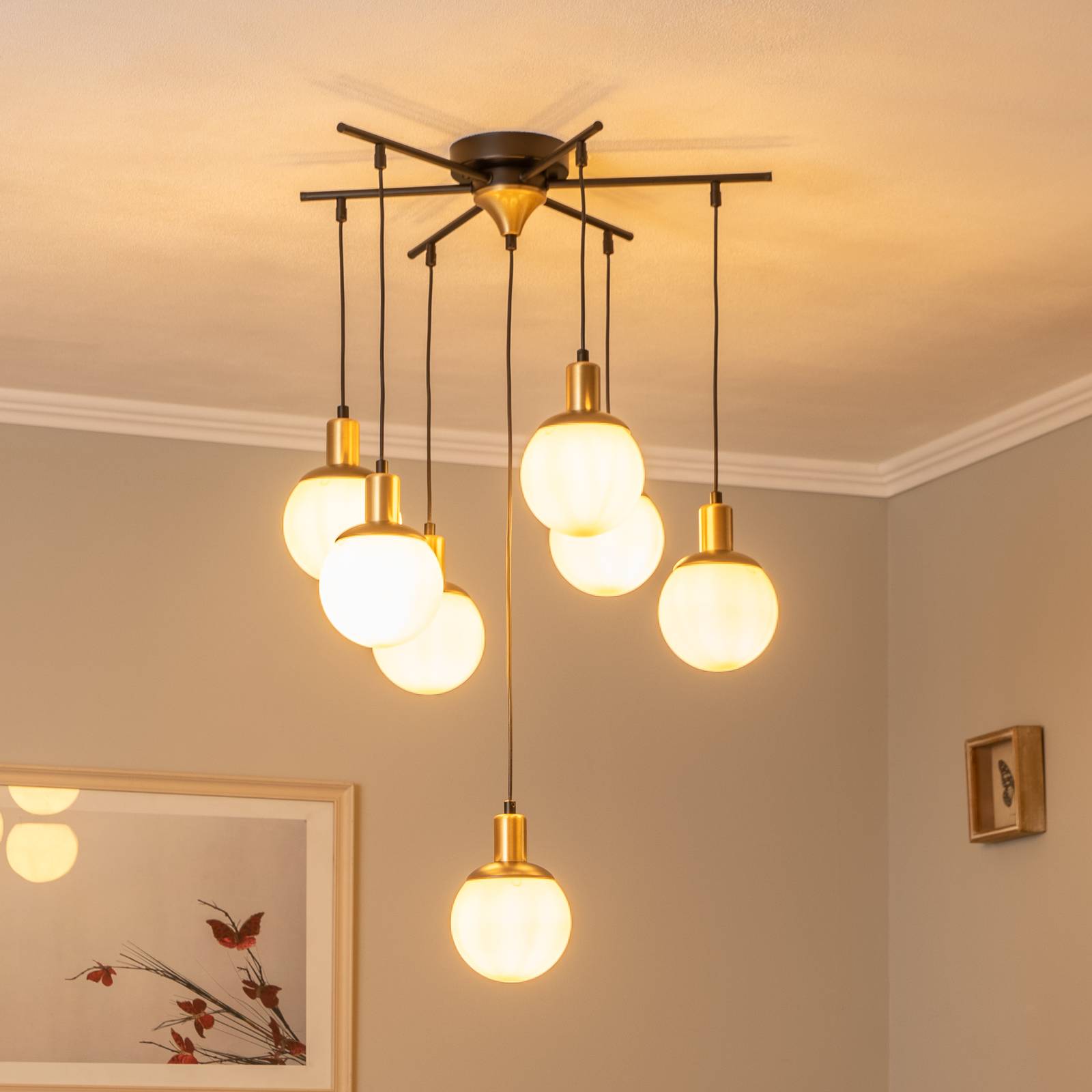 Avonni Suspension AV-1838-7BSY à 7 lampes