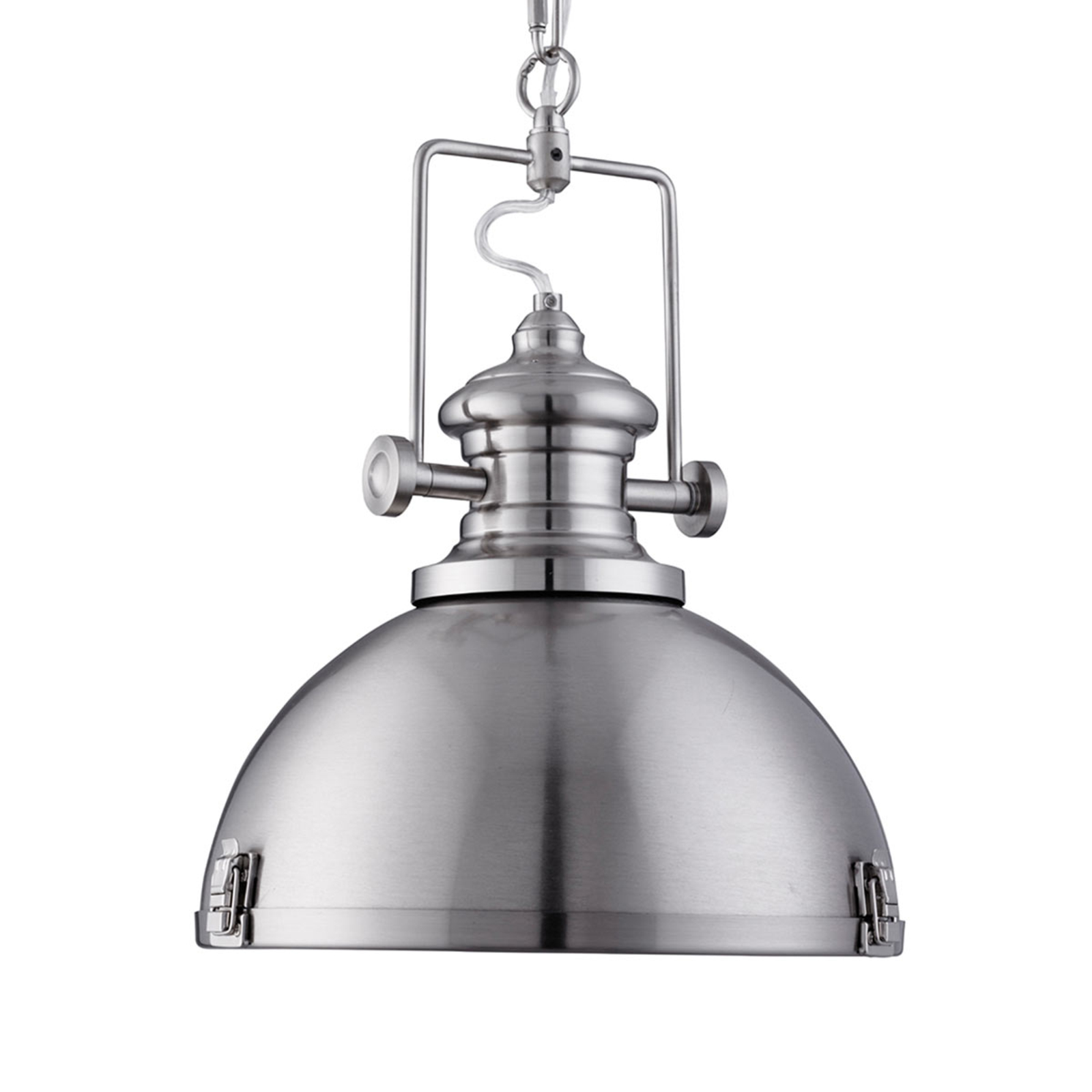 Searchlight Popular industrial pendant light Silver, for Living / Dining Room, metal, acrylic, E27, 60 W, energy efficiency: A++