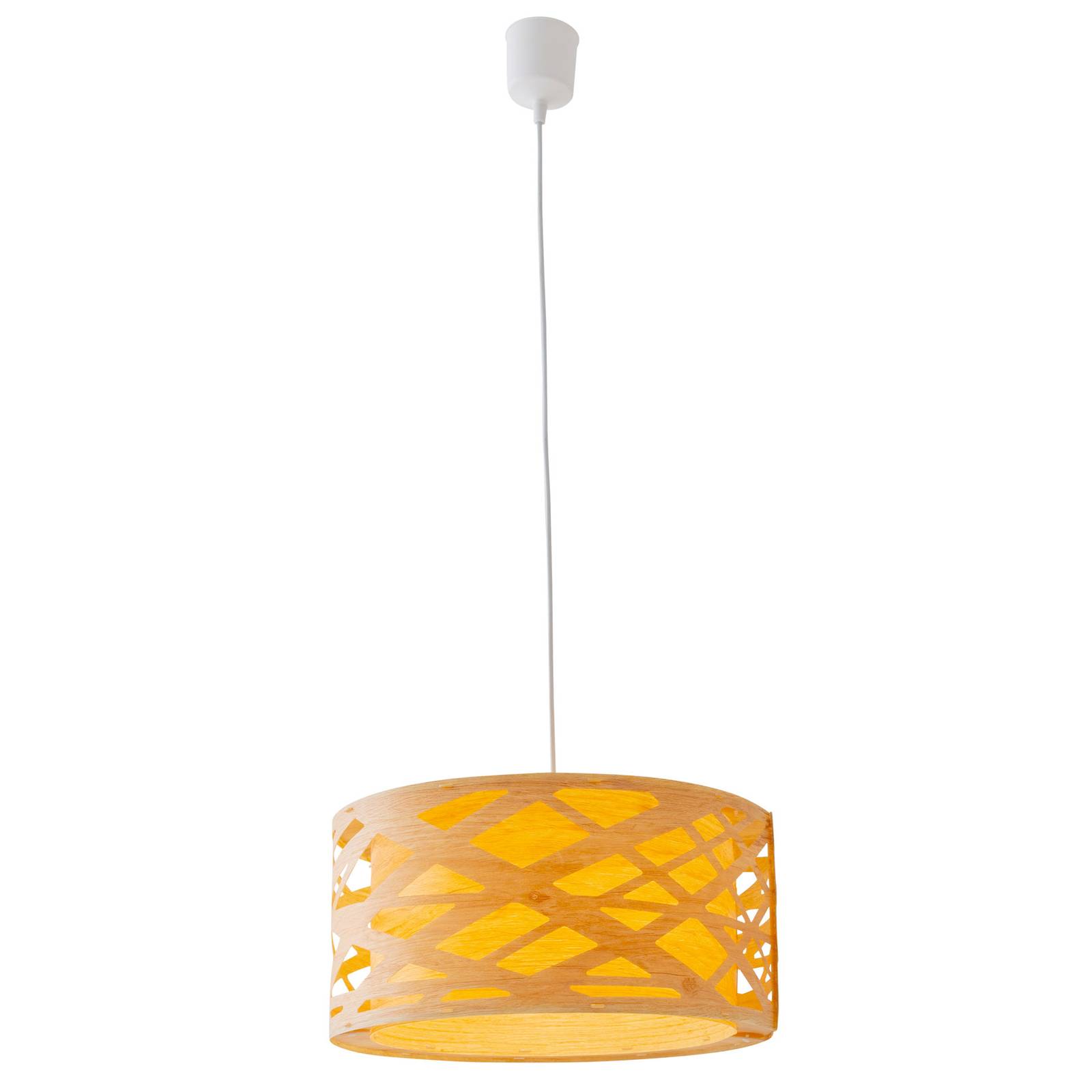 Lampa wisząca Finja z kloszem o wyglądzie bambusa