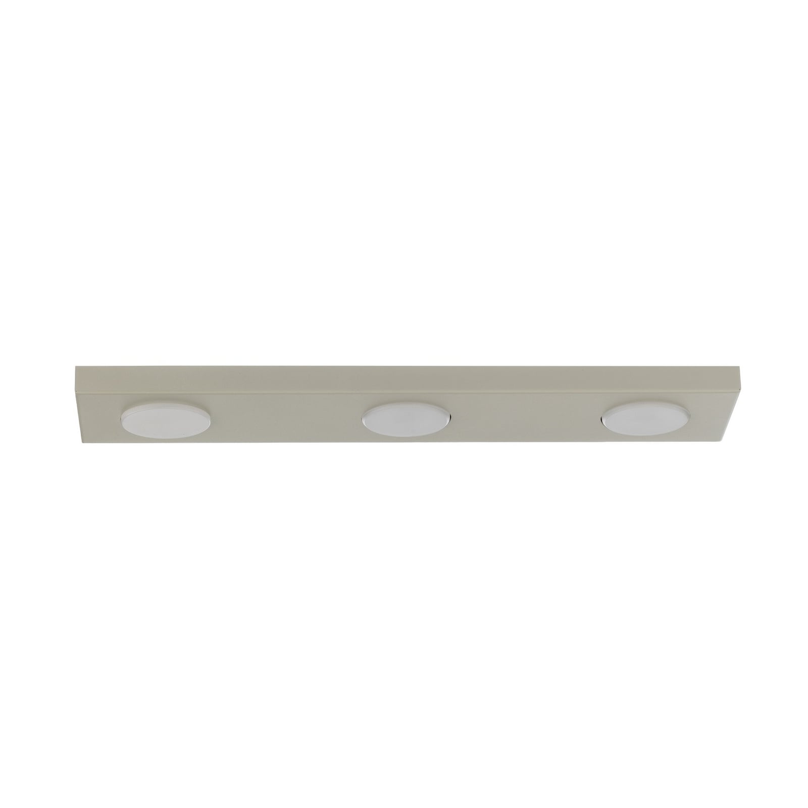 Deckenlampe Hero grau-beige, 55 x 12 cm, 3-fl., Metall GX53