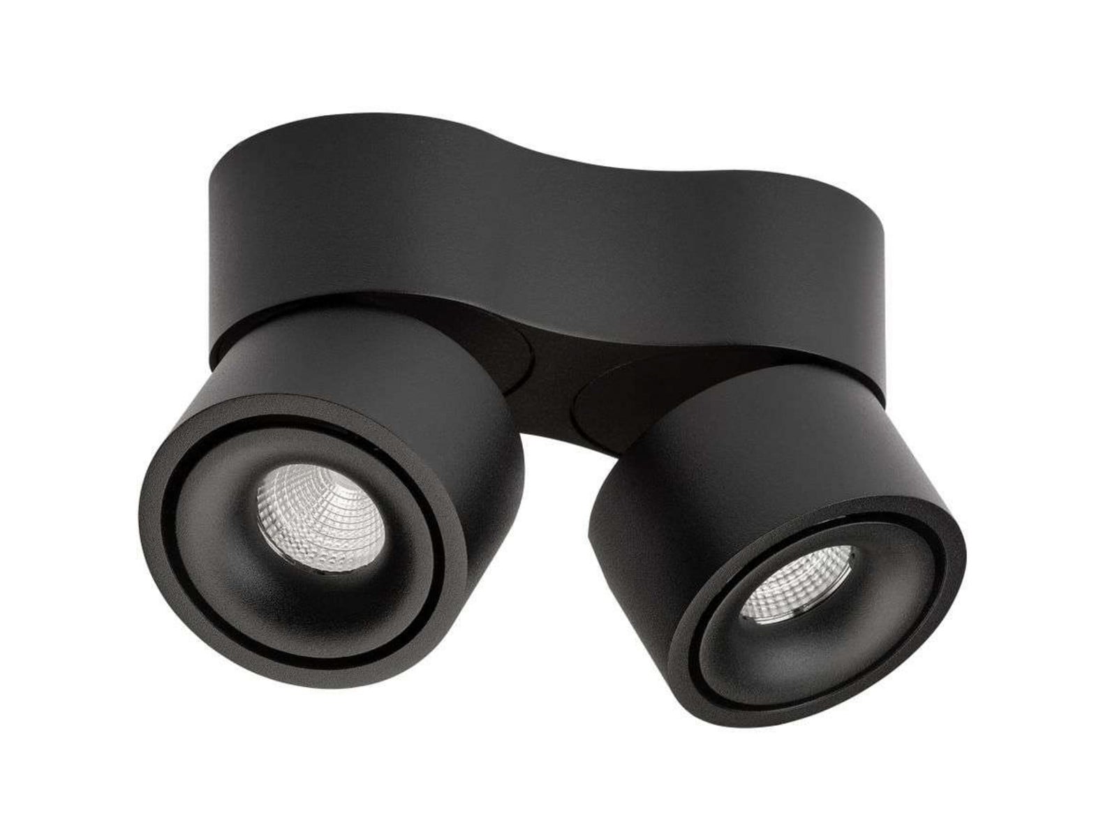 Easy Mini Double W275 LED-spot, 2 lyskilder, sort ANTIDARK - Stue - Aluminium