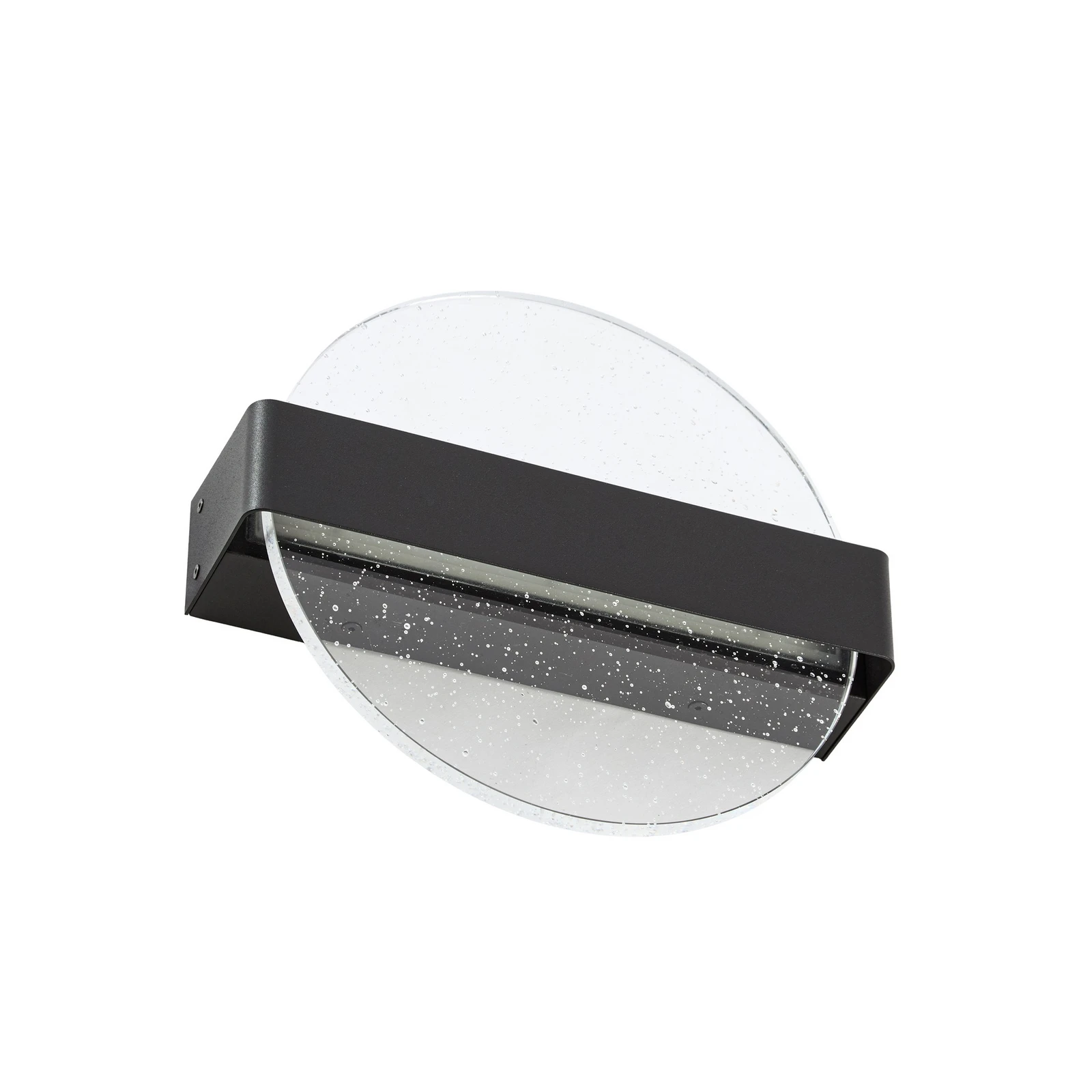 Lucande LED-vägglampa Narkelo, svart/klar, CCT, IP44