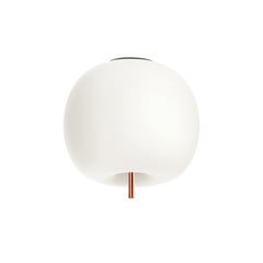 kdln Plafoniera Kushi, color rame/bianco, Ø 16 cm, vetro