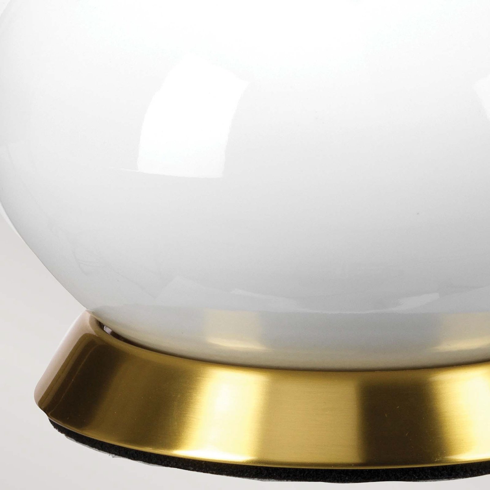 Milo table lamp, brass-white/grey-brass