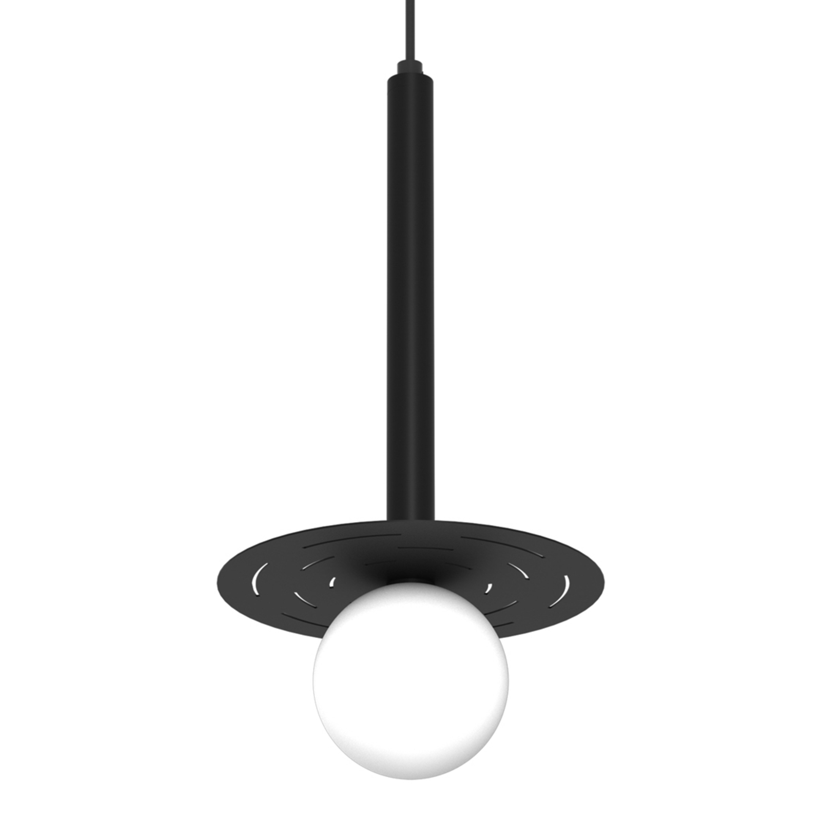 Futura pendant light, black/white, 1-bulb