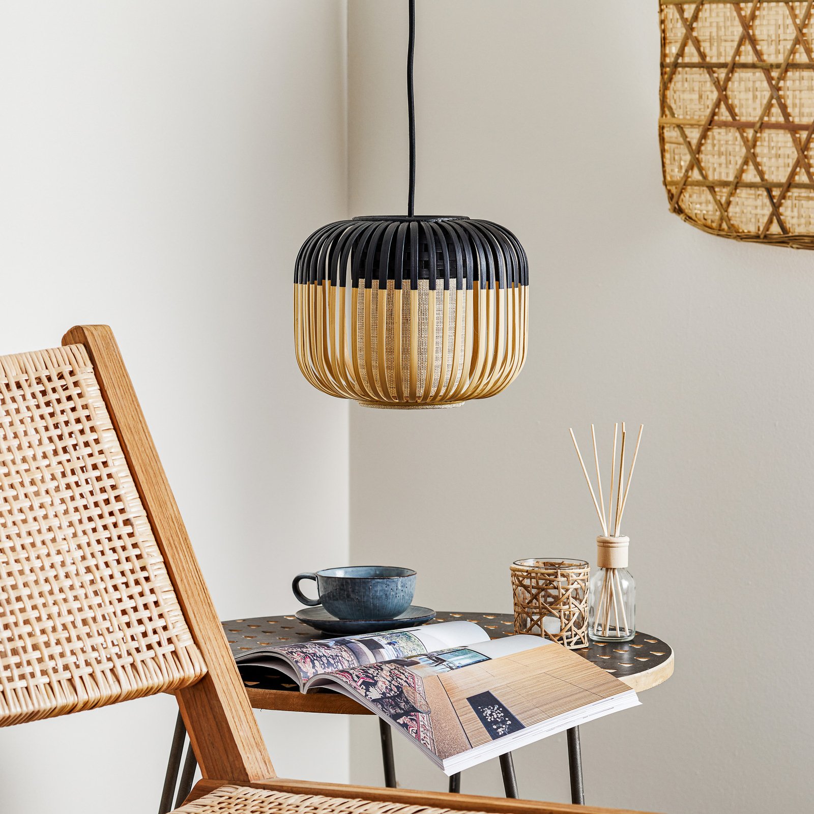 Bamboo Candeeiro Suspenso XS Black - Forestier