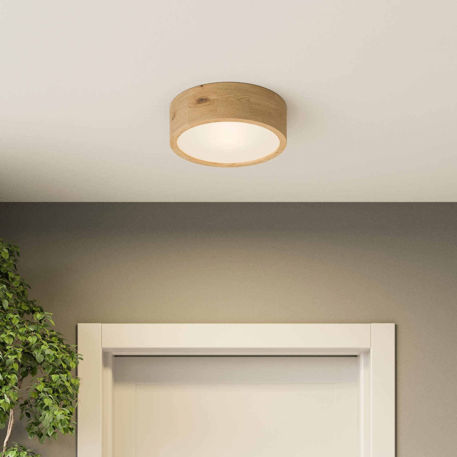 Kerio Deckenlampe eiche natur Ø 27 cm - Envostar