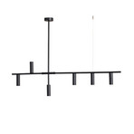 Trevo 6 hanglamp, metaal, zwart, GU10 - ALDEX