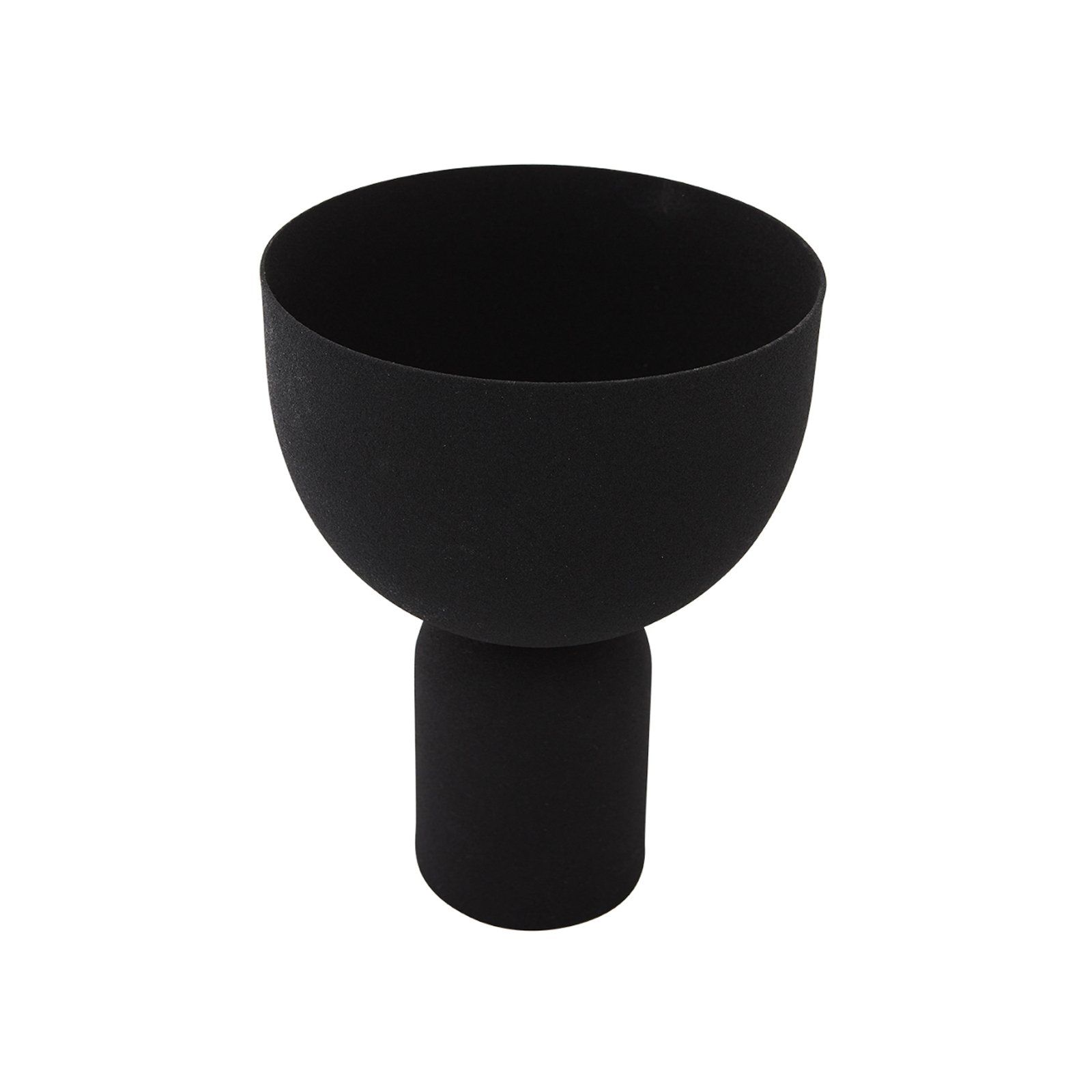 Vaso da fiori AYTM Torus, nero, Ø 22 cm, altezza 30,6 cm, ferro